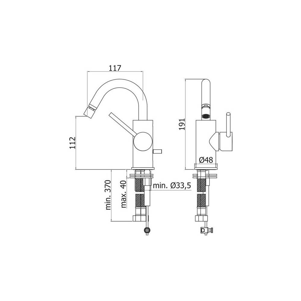 Miscelatore bidet con canna orientabile serie Light modello LIG138CR cromo Paffoni by CeramicStore | Lo specialista del tuo bagno