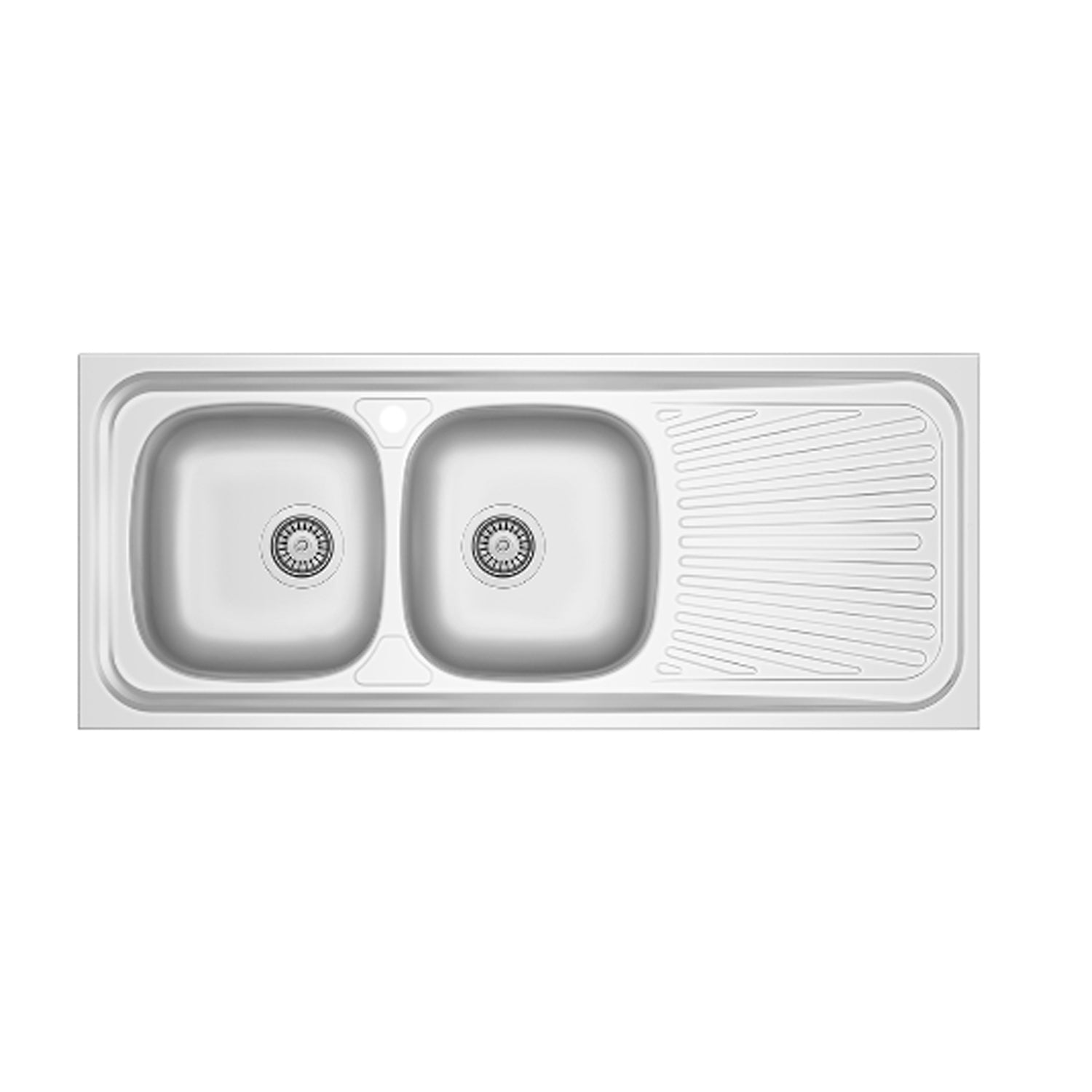 Lavello da cucina in acciaio inox modello LA01 con sgocciolatoio a destra 120x50 cm by CeramicStore | Lo specialista del tuo bagno