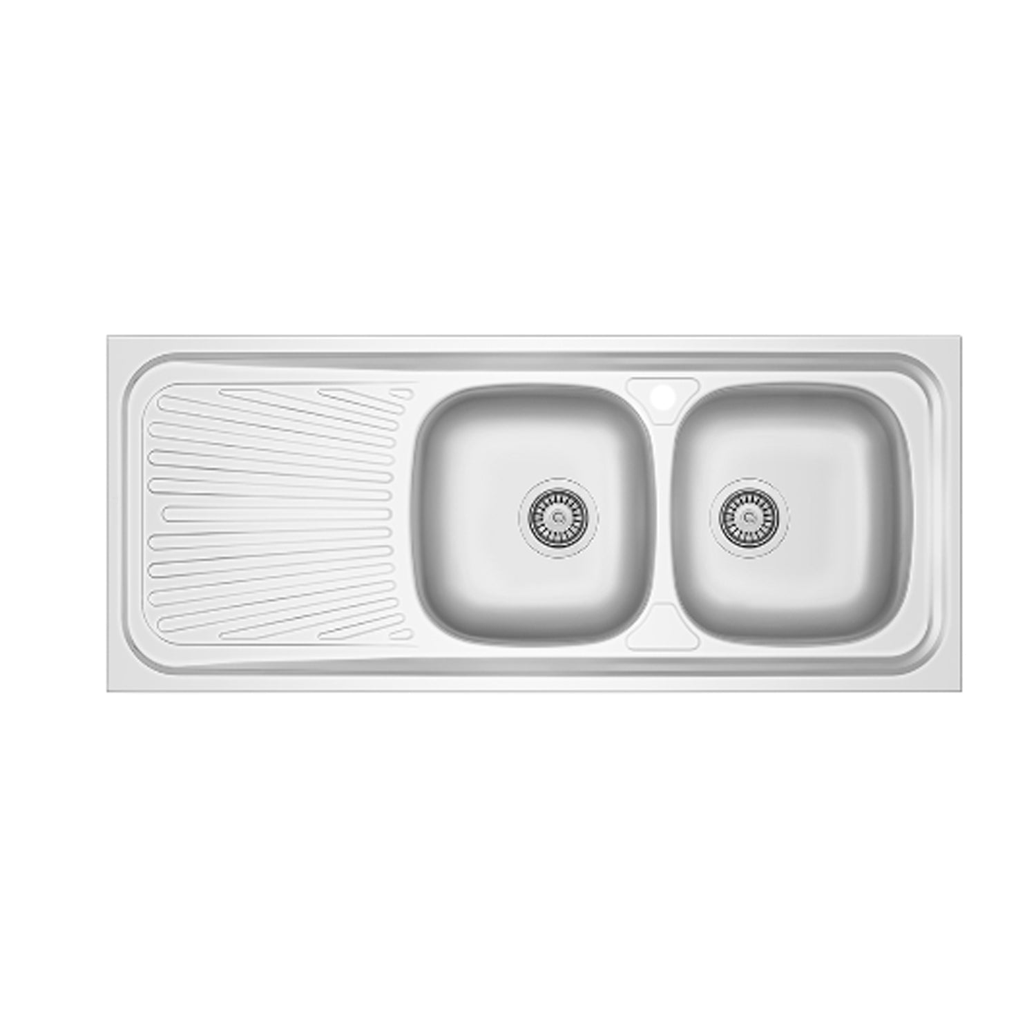 Lavello da cucina in acciaio inox modello LA01 con sgocciolatoio a sinistra 120x50 cm by CeramicStore | Lo specialista del tuo bagno