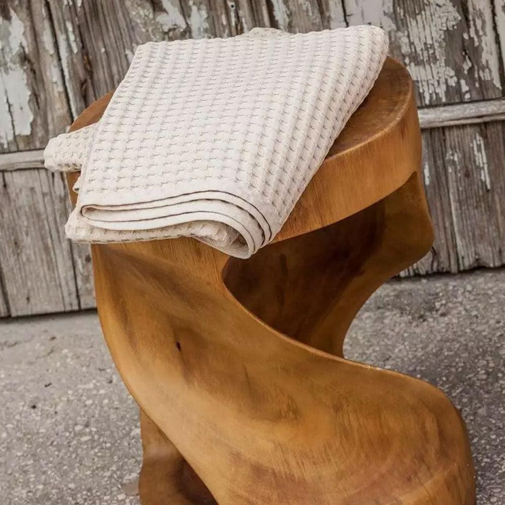 Sgabello 'Twister' in legno di Suar by Cipi à˜ 34