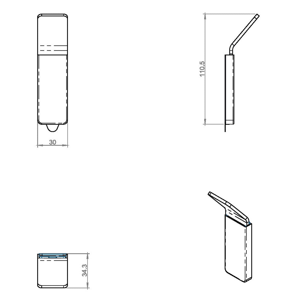 Appendino a muro in acciaio cromato della collezione 'Line' by Cosmic by CeramicStore | Lo specialista del tuo bagno