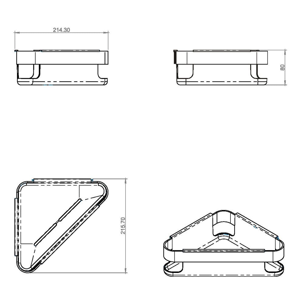 Angoliera doccia portasapone estraibile in acciaio cromato e plastica della collezione 'Line' by Cosmic - cm 21,7x21,9x8 by CeramicStore | Lo specialista del tuo bagno