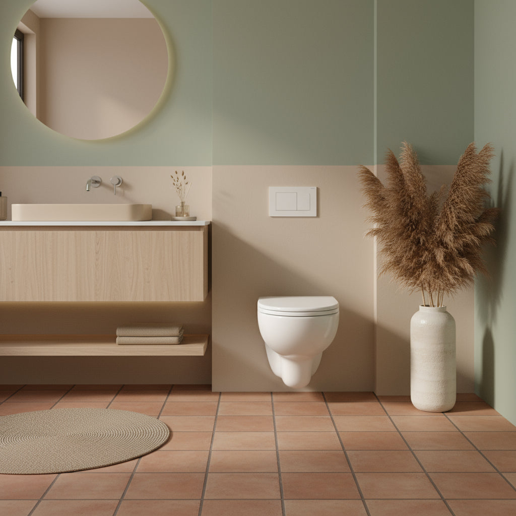 Sanitari sospesi wc+bidet +sedile normal close Geberit 'Colibrì 2' cm 53