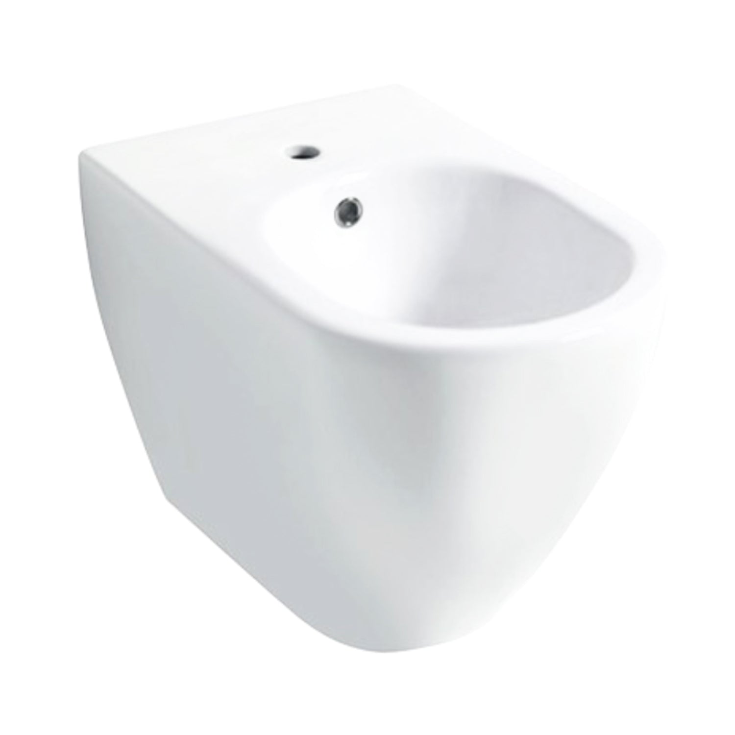 Bidet filomuro serie Skip 50 in ceramica bianca lucida - Disegno Ceramica