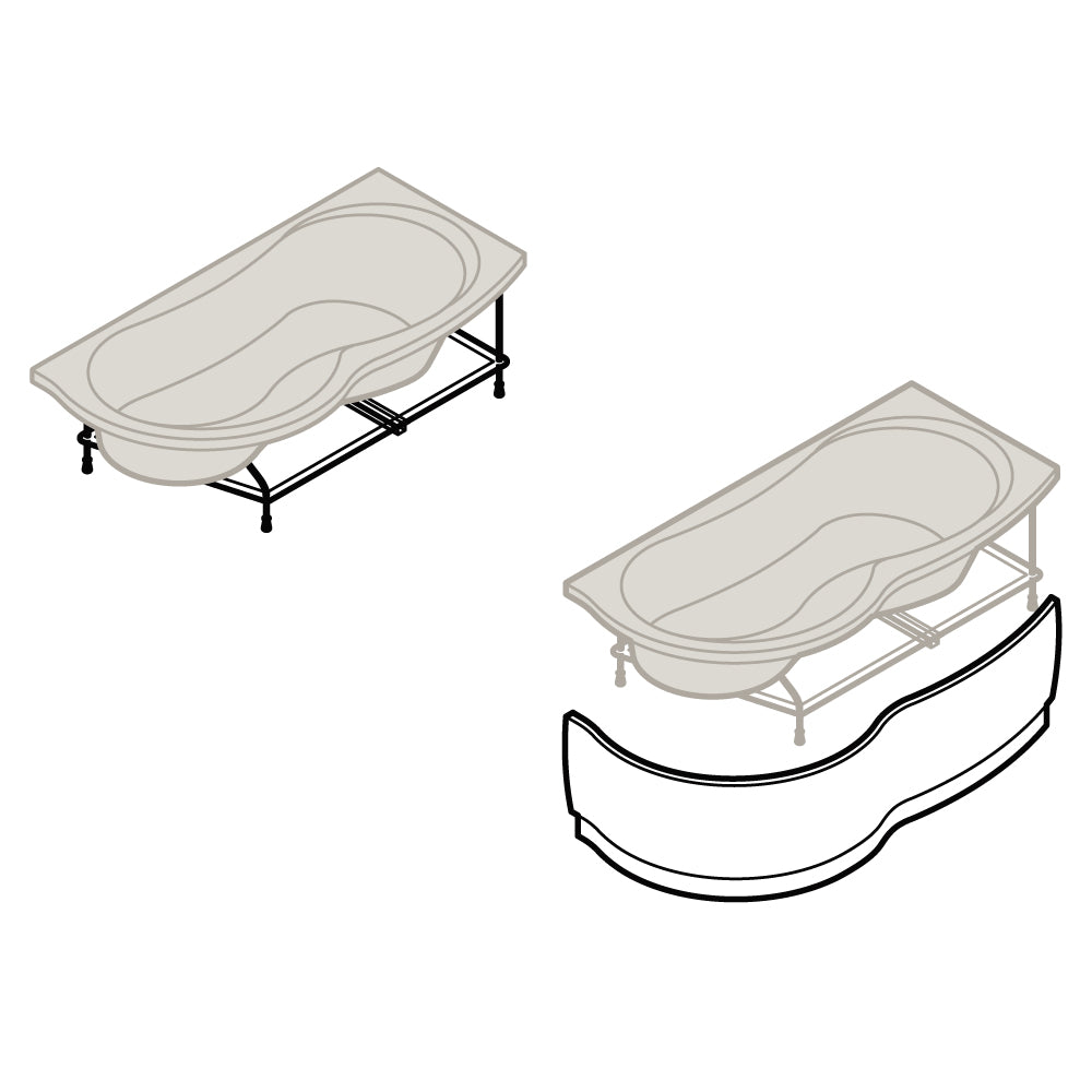 Vasca Bagno angolare Venus in acrilico con idromassaggio cm 170x70 versione destra by CeramicStore | Lo specialista del tuo bagno