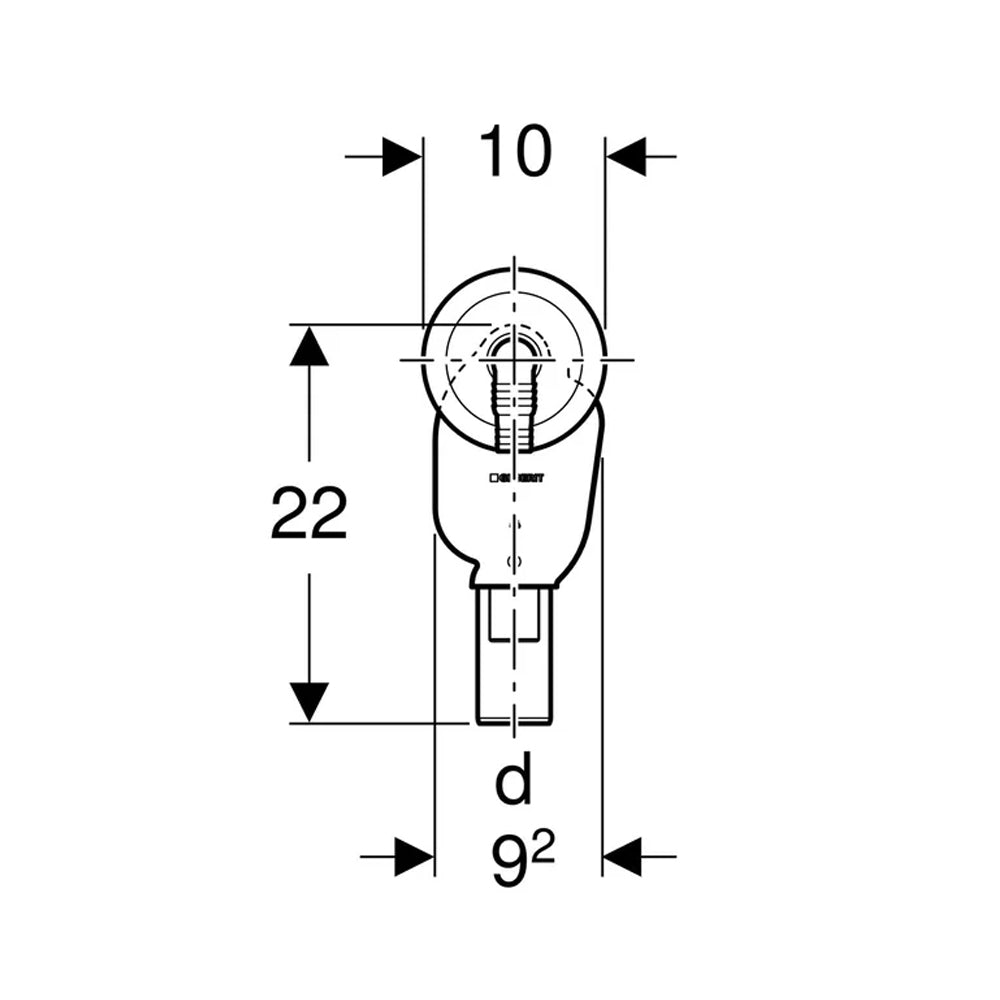 Sifone a incasso per lavatrice Geberit uscita diam. 40 mm by CeramicStore | Lo specialista del tuo bagno