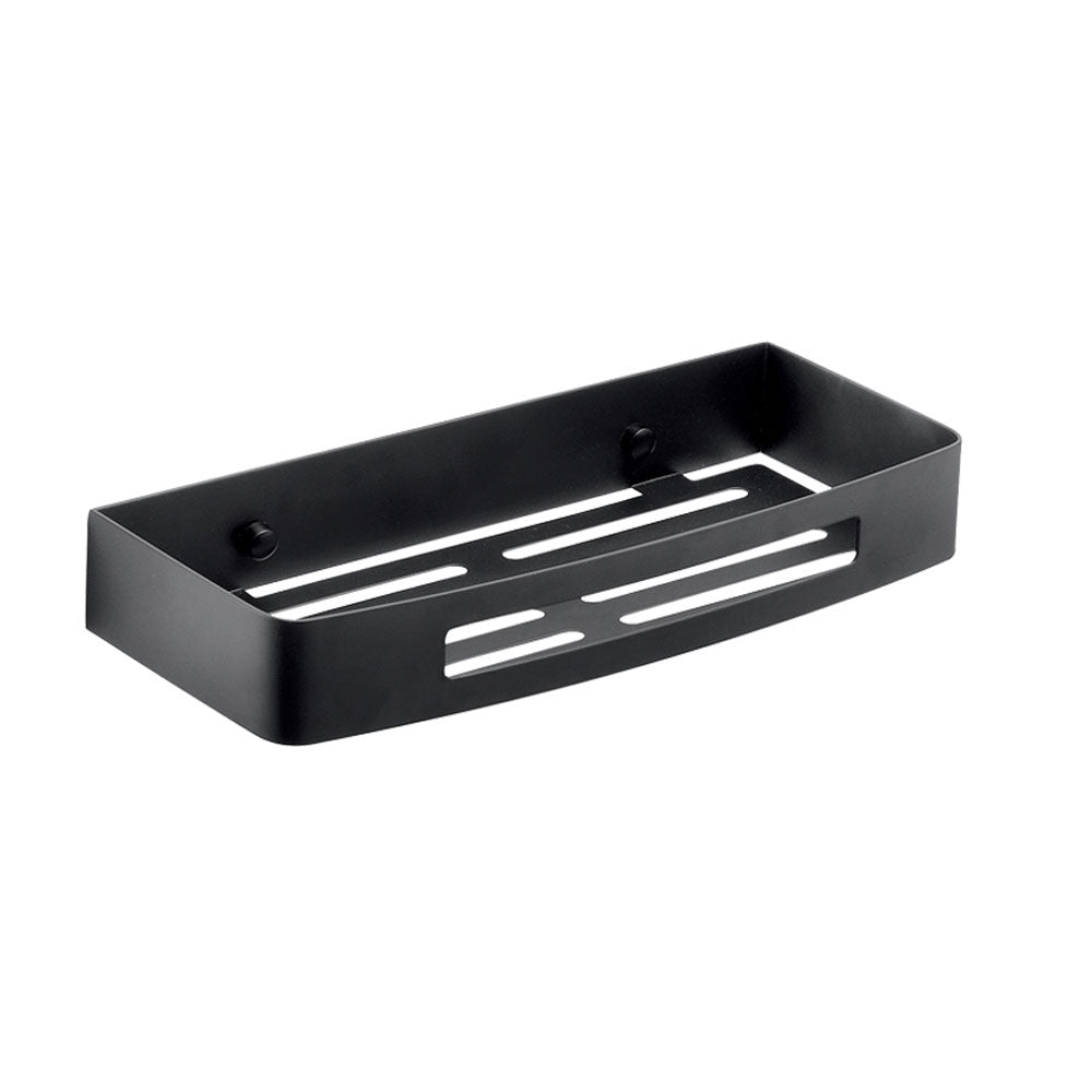 Portaoggetti rettangolare doccia Nerva di Gedy in Acciaio Inox - Nero Matt by CeramicStore | Lo specialista del tuo bagno