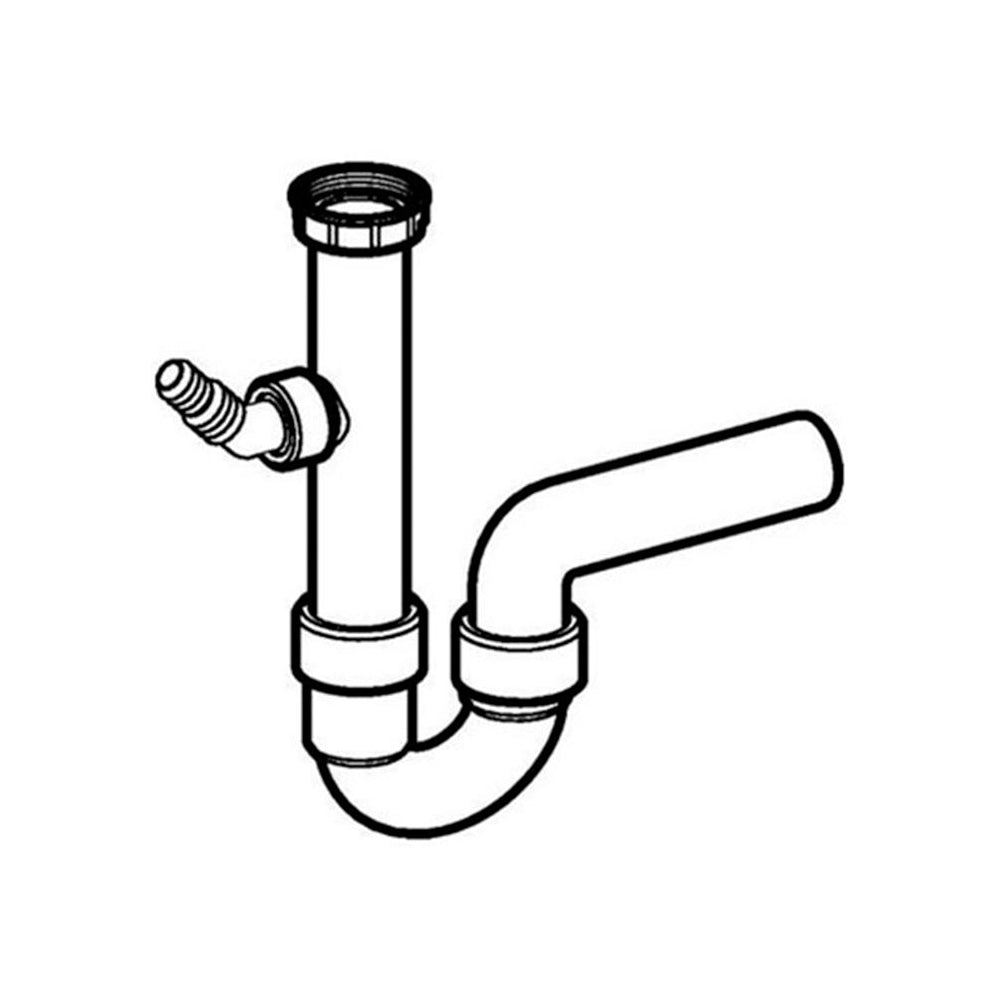 Sifone per lavello Geberit a 1 via con attacco 1''1/4 in Abs Bianco by CeramicStore | Lo specialista del tuo bagno