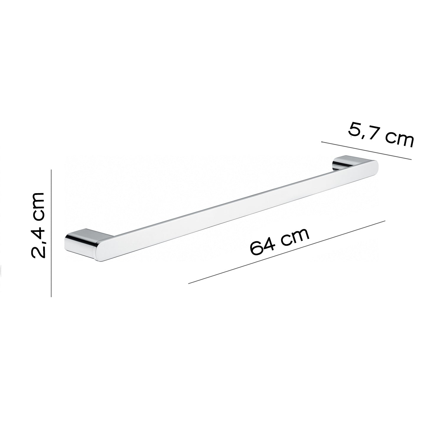 Portasalviette 65 cm a parete Gedy serie Azzorre - Cromato by CeramicStore | Lo specialista del tuo bagno