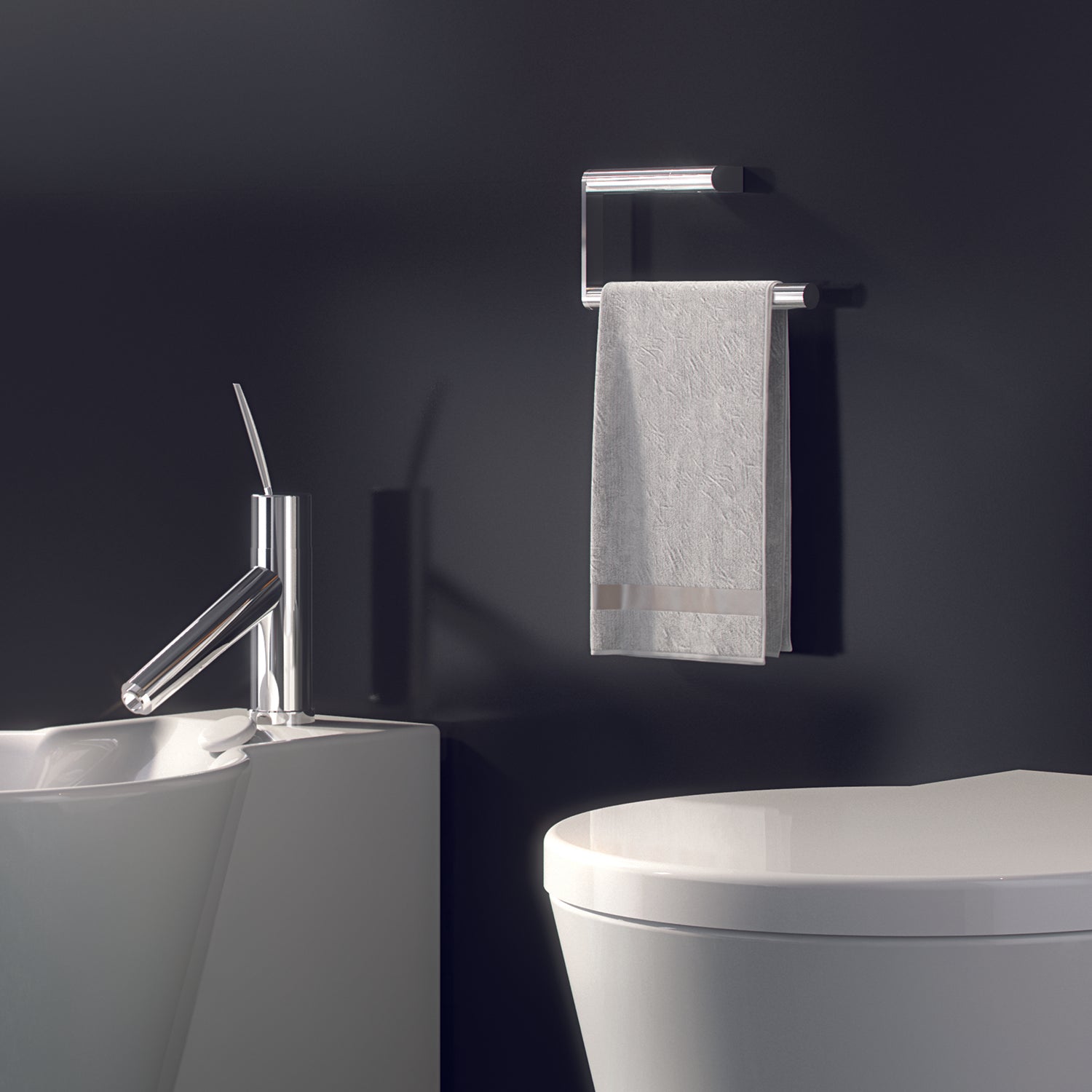 Portasalviette ad anello in ottone e Cromall Gedy serie Canarie - Cromato by CeramicStore | Lo specialista del tuo bagno