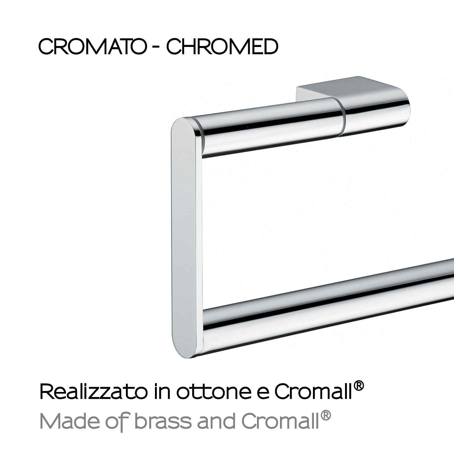 Portasalviette ad anello in ottone e Cromall Gedy serie Canarie - Cromato by CeramicStore | Lo specialista del tuo bagno