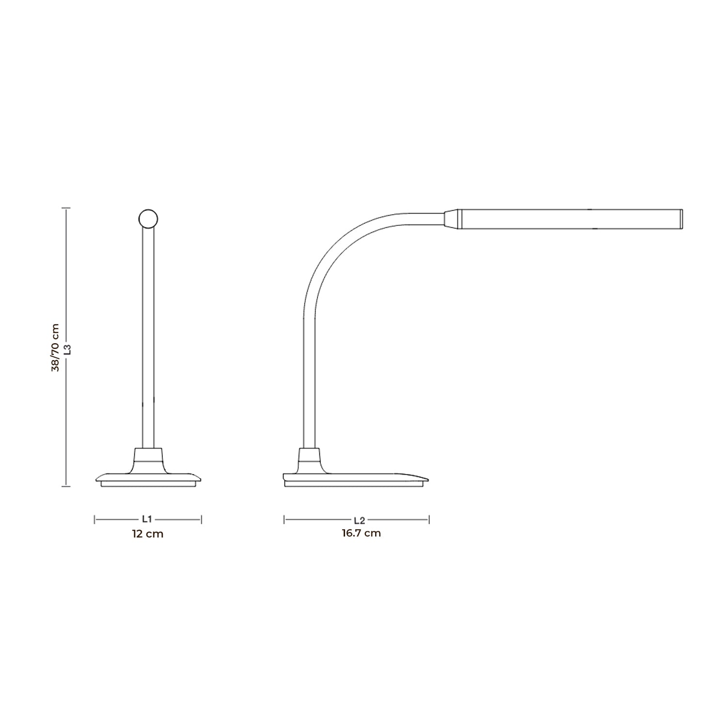 Lampada a Led con braccio regolabile modello Slim - Nero by CeramicStore | Lo specialista del tuo bagno