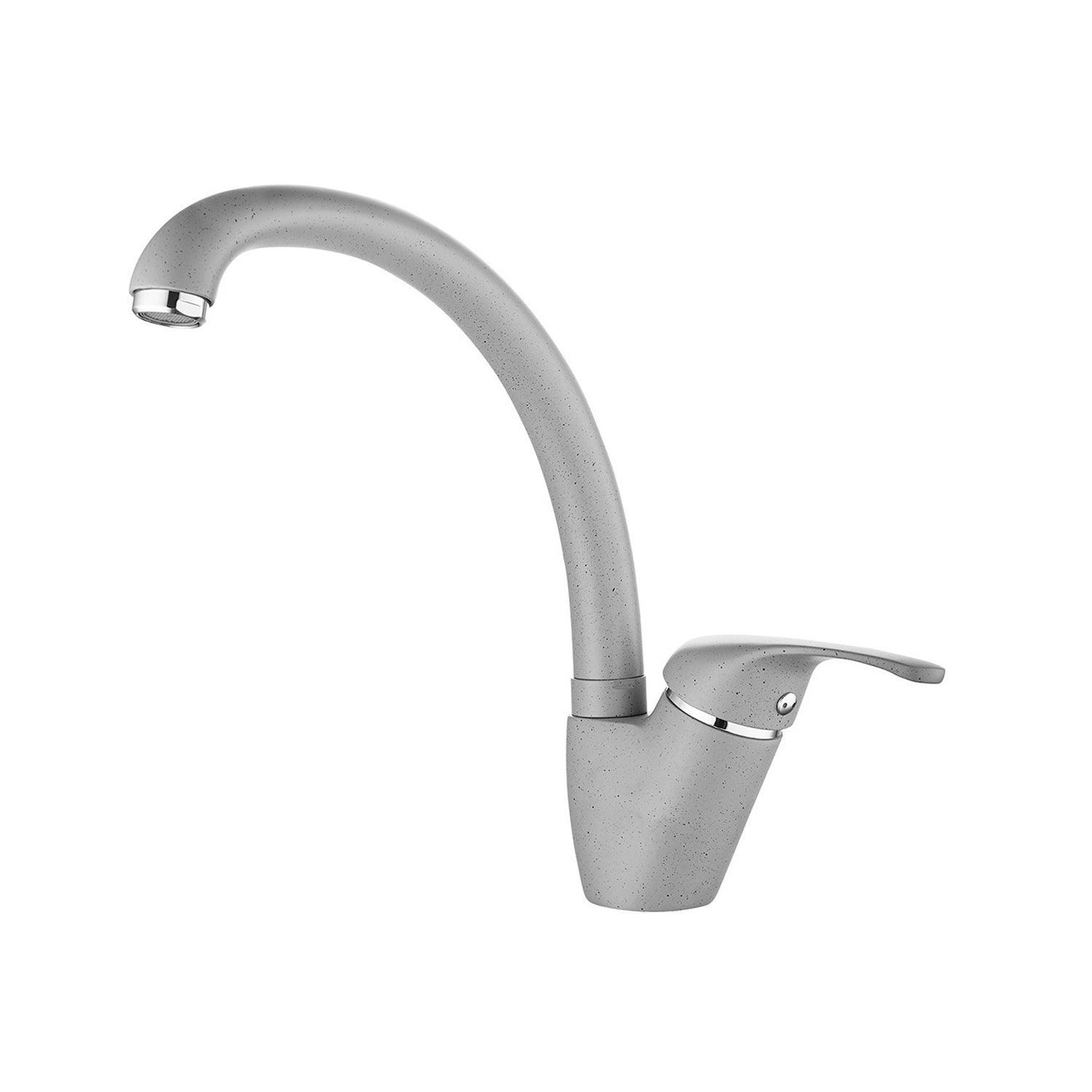 Miscelatore monoforo Rubiflux modello Orano con canna alta - Granito Grigio