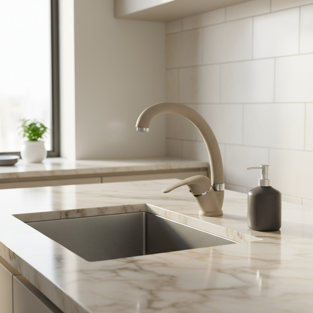 Miscelatore lavello canna alta RubiFlux modello Altea - Avena