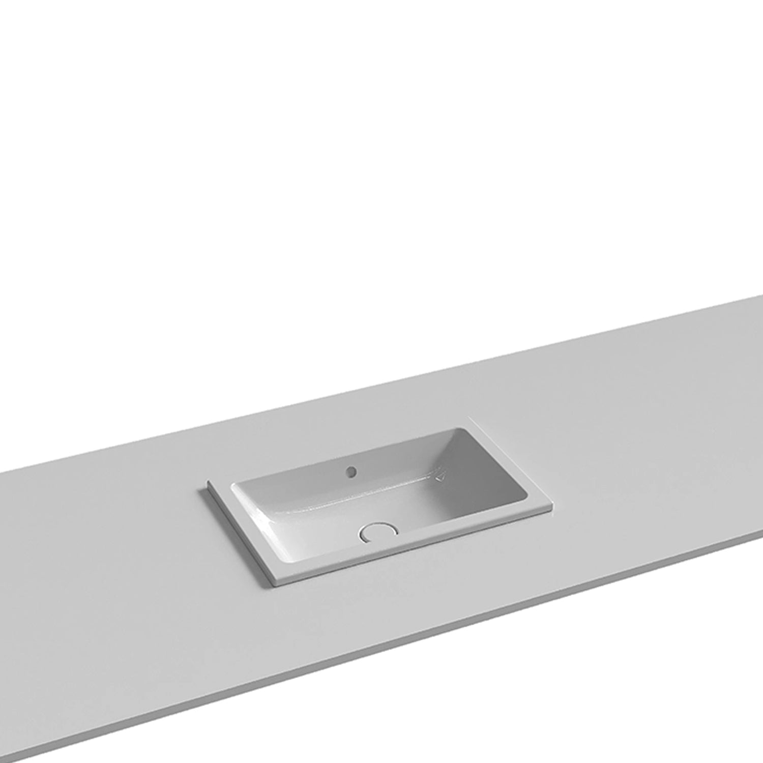 Lavabo ad incasso Azzurra Built-in Dual 60x37 cm con foro troppopieno - Bianco lucido by CeramicStore | Lo specialista del tuo bagno