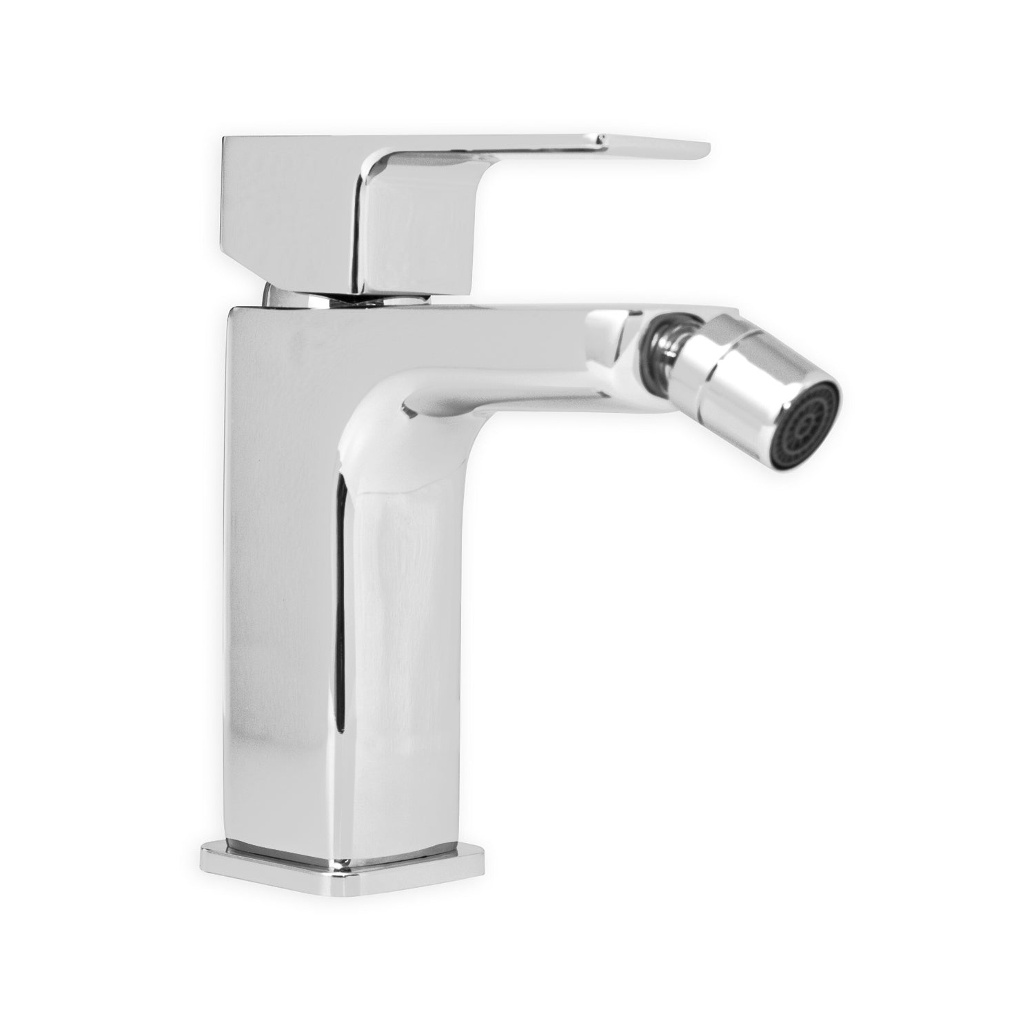 Composizione di miscelatori per lavabo prolungato, bidet e vasca Nix in ottone cromato by CeramicStore | Lo specialista del tuo bagno