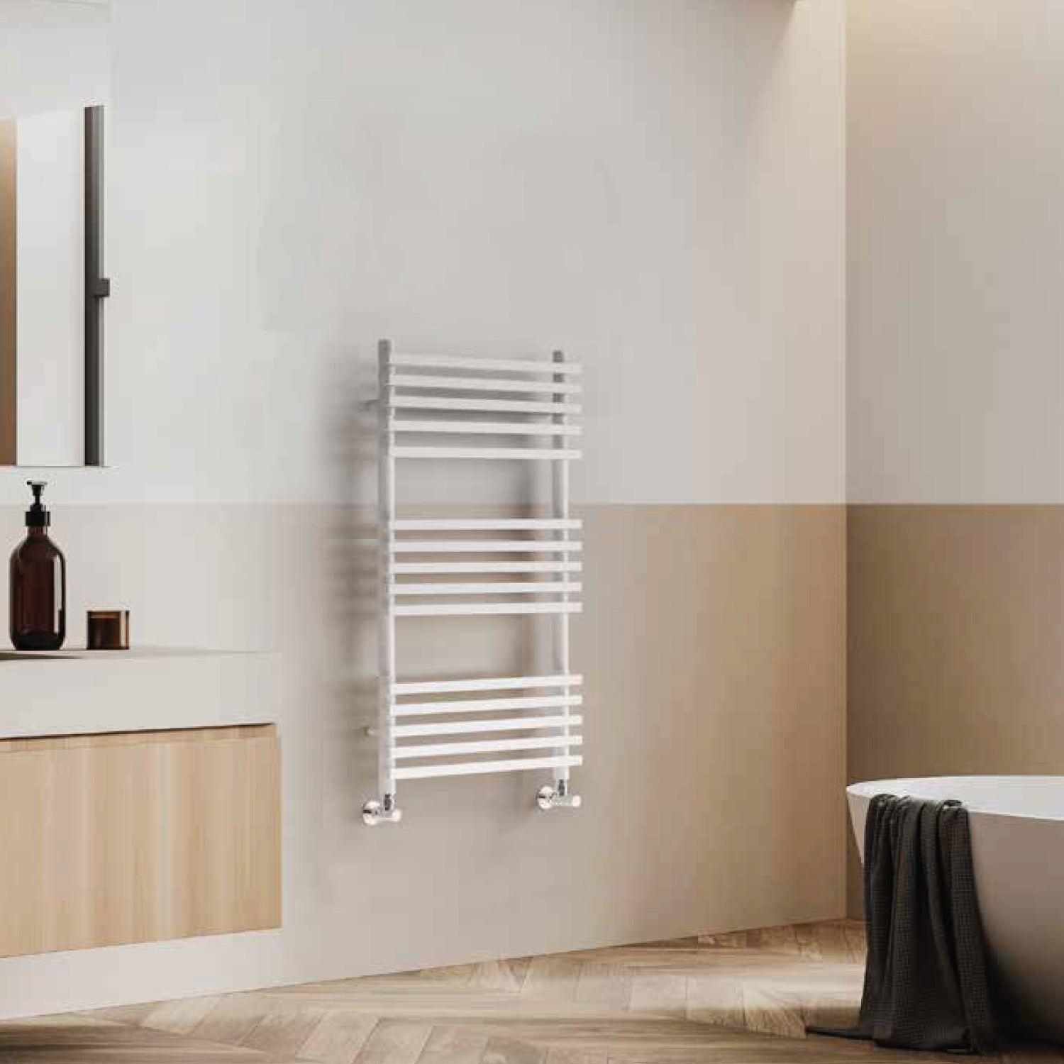 Termoarredo idraulico modello Trapani di Lazzarini 800x500 dritto - Bianco by CeramicStore | Lo specialista del tuo bagno
