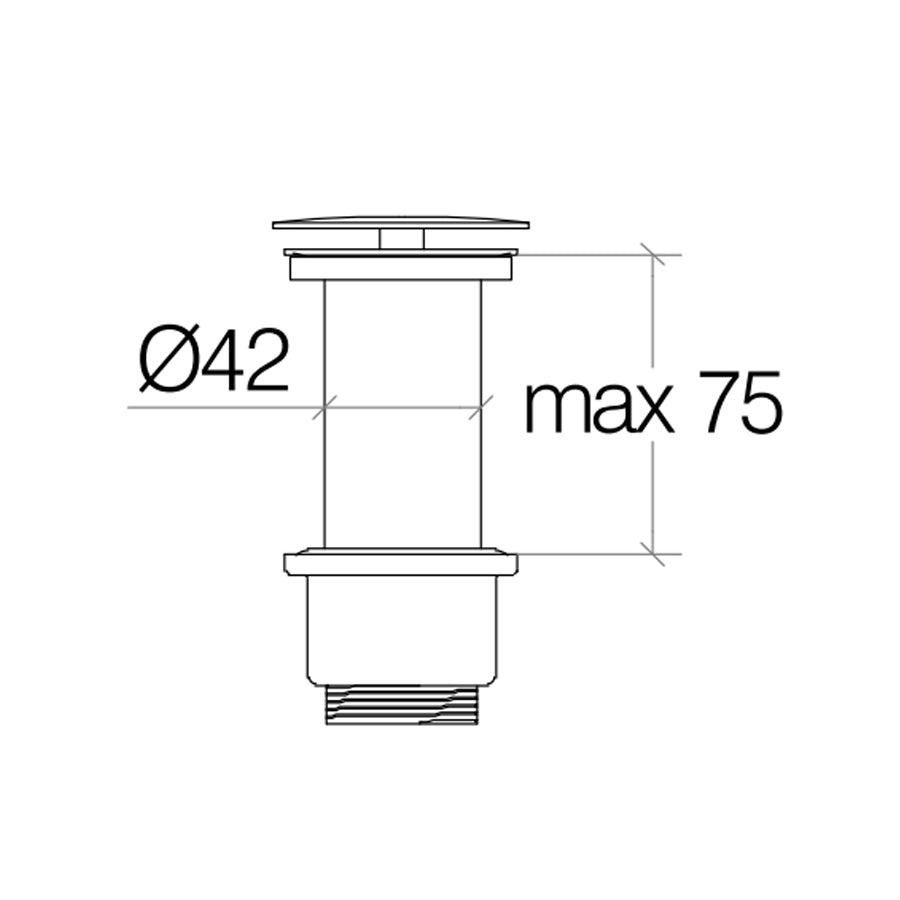 Piletta a scarico libero ultrapiatta 1''1/4'' con sistema click clack in ottone cromato regolabile cm 0-7,5 Lineabeta by CeramicStore | Lo specialista del tuo bagno