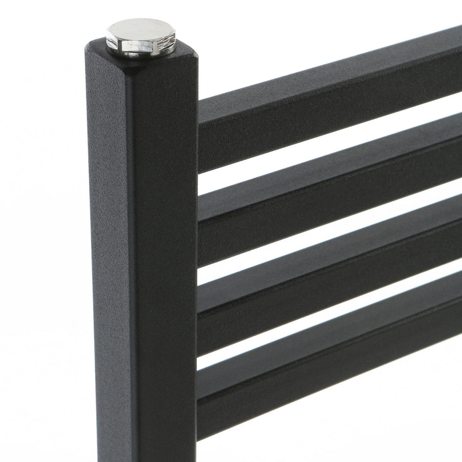 Termoarredo design antracite Aton tubi quadrati orizzontali altezza 1000 mm by CeramicStore | Lo specialista del tuo bagno