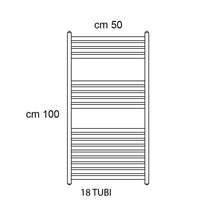 Termoarredo design antracite Aton tubi quadrati orizzontali altezza 1000 mm by CeramicStore | Lo specialista del tuo bagno