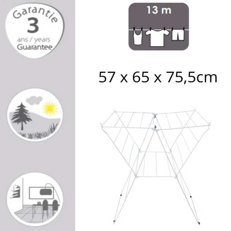 Stendibiancheria Tetra 13m in acciaio bianco by CeramicStore | Lo specialista del tuo bagno