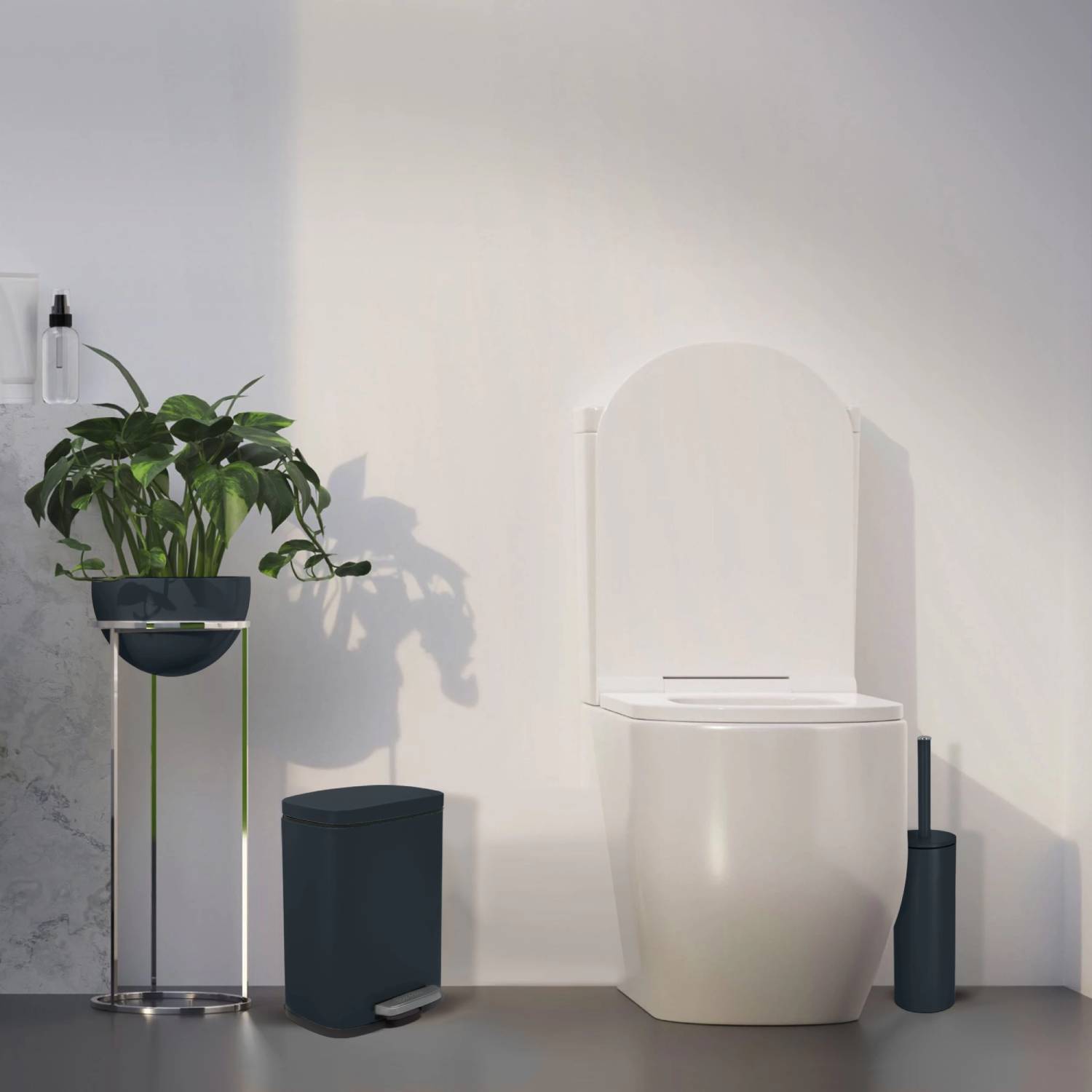 Pattumiera a pedale modello Akira 5 Lt. colore nero opaco by CeramicStore | Lo specialista del tuo bagno