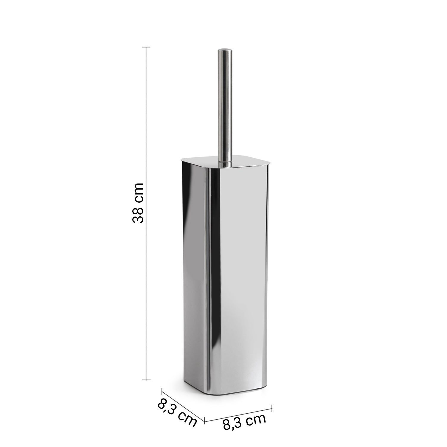 Scopino Gedy modello Tonga 8.3x8.3xH38 cm - Cromato by CeramicStore | Lo specialista del tuo bagno