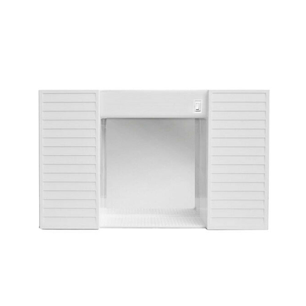 Specchio con due antine, mensola e luci cm 58x37x12 di CR by CeramicStore | Lo specialista del tuo bagno