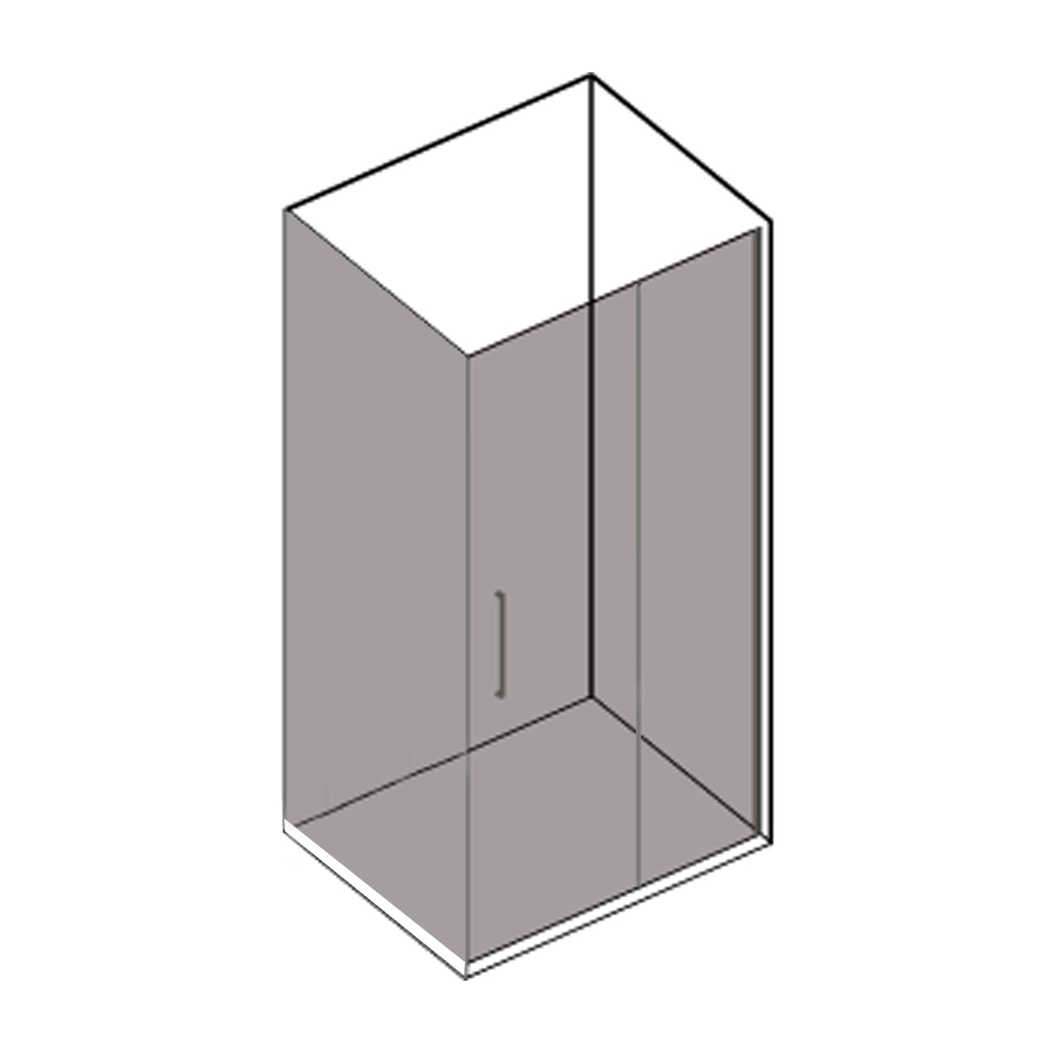 Box doccia Iconic cm 120x80 con porta scorrevole e parete fissa in Vetro anticalcare Smart Clean by CeramicStore | Lo specialista del tuo bagno