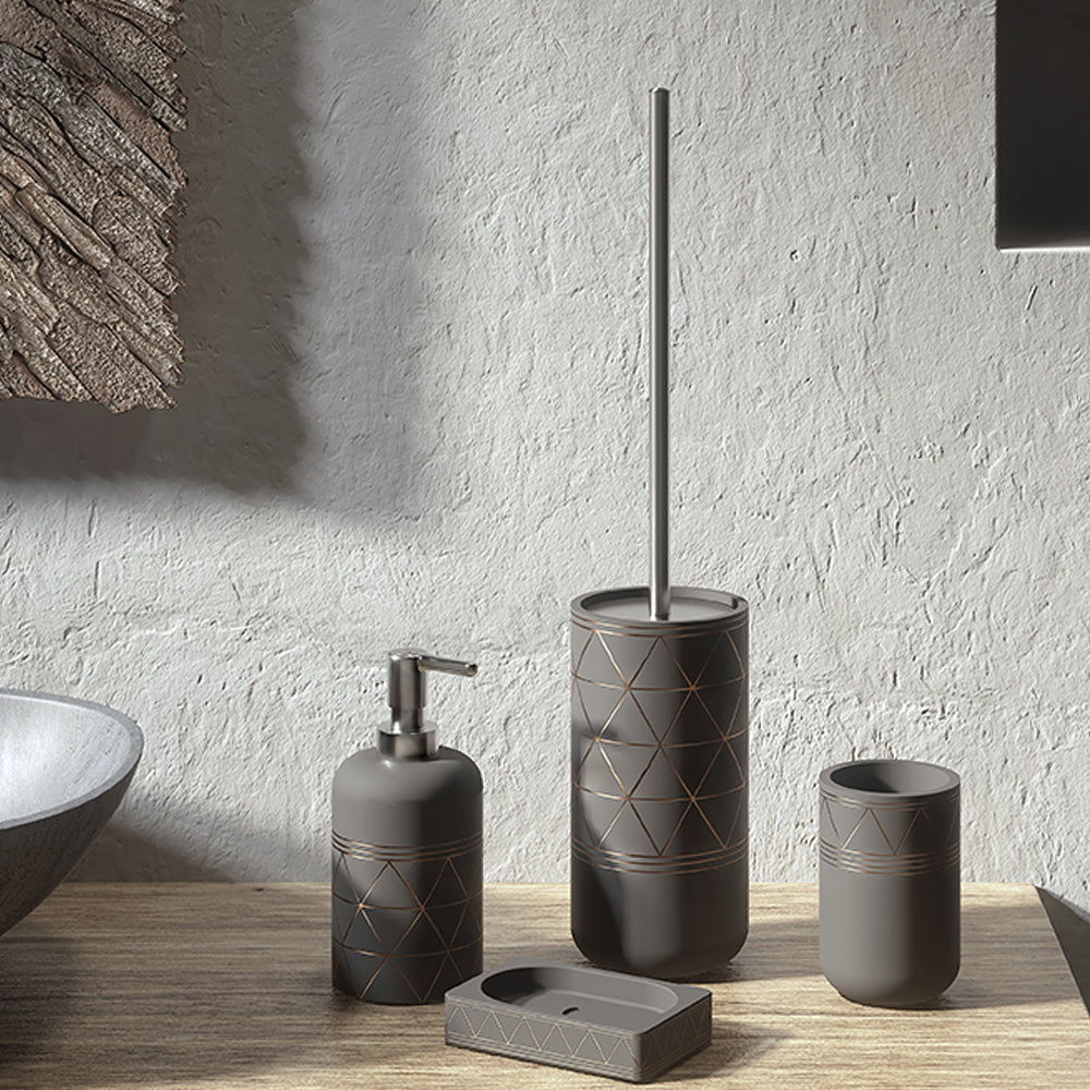 Set Accessori Bagno in cemento Gedy serie Calipso - Grigio by CeramicStore | Lo specialista del tuo bagno