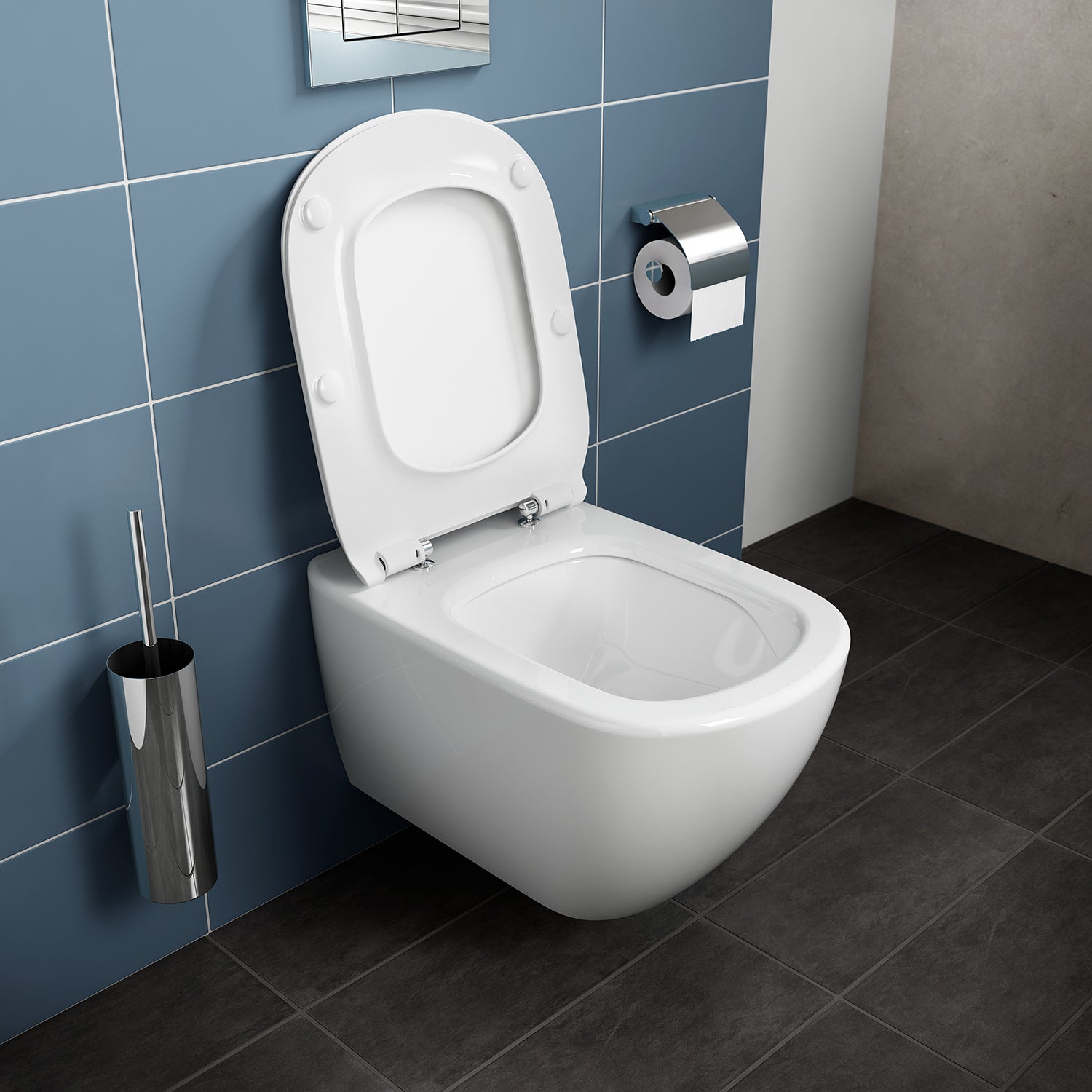 Vaso sospeso Ideal Standard modello Tesi con sedile tradizionale 37x53