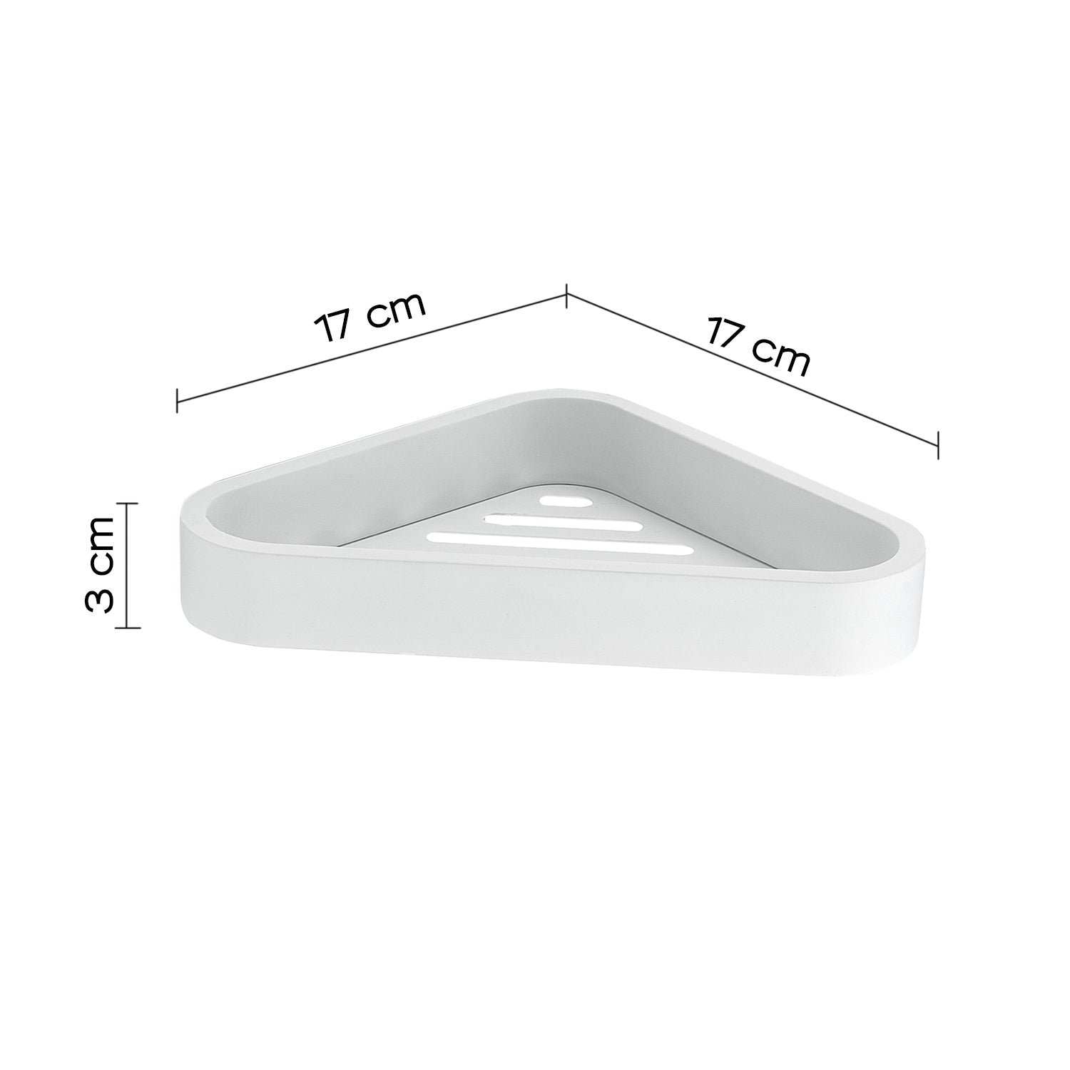 Portaoggetti angolare doccia in Acciaio Inox AISI 304 e Cromall Outline di Gedy - Bianco Matt by CeramicStore | Lo specialista del tuo bagno