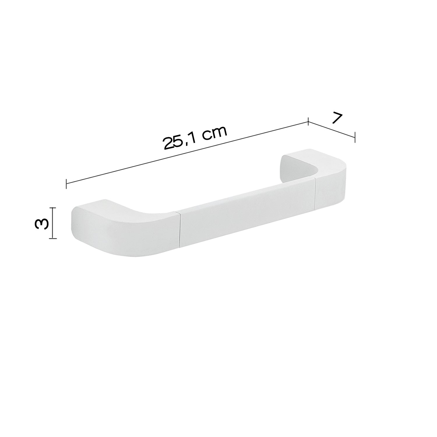 Portasalviette 25 cm in Ottone e Cromall Outline di Gedy - Bianco Matt by CeramicStore | Lo specialista del tuo bagno