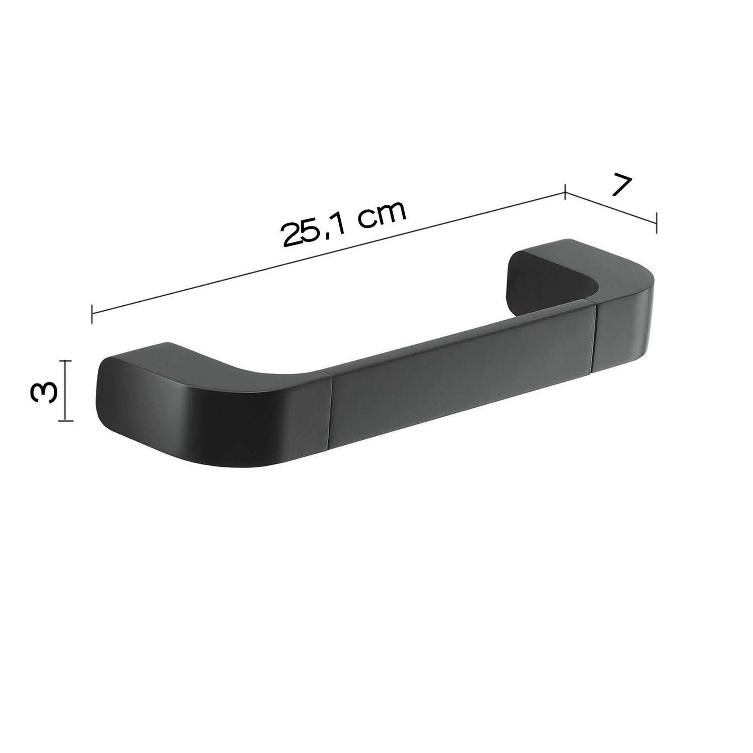Portasalviette 25 cm in Ottone e Cromall Outline di Gedy - Nero Matt by CeramicStore | Lo specialista del tuo bagno