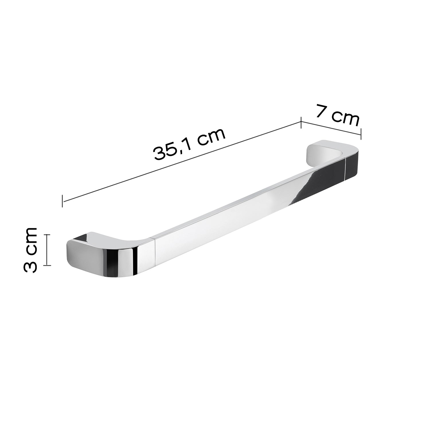 Portasalviette 35 cm in Ottone e Cromall Outline di Gedy - Cromato by CeramicStore | Lo specialista del tuo bagno