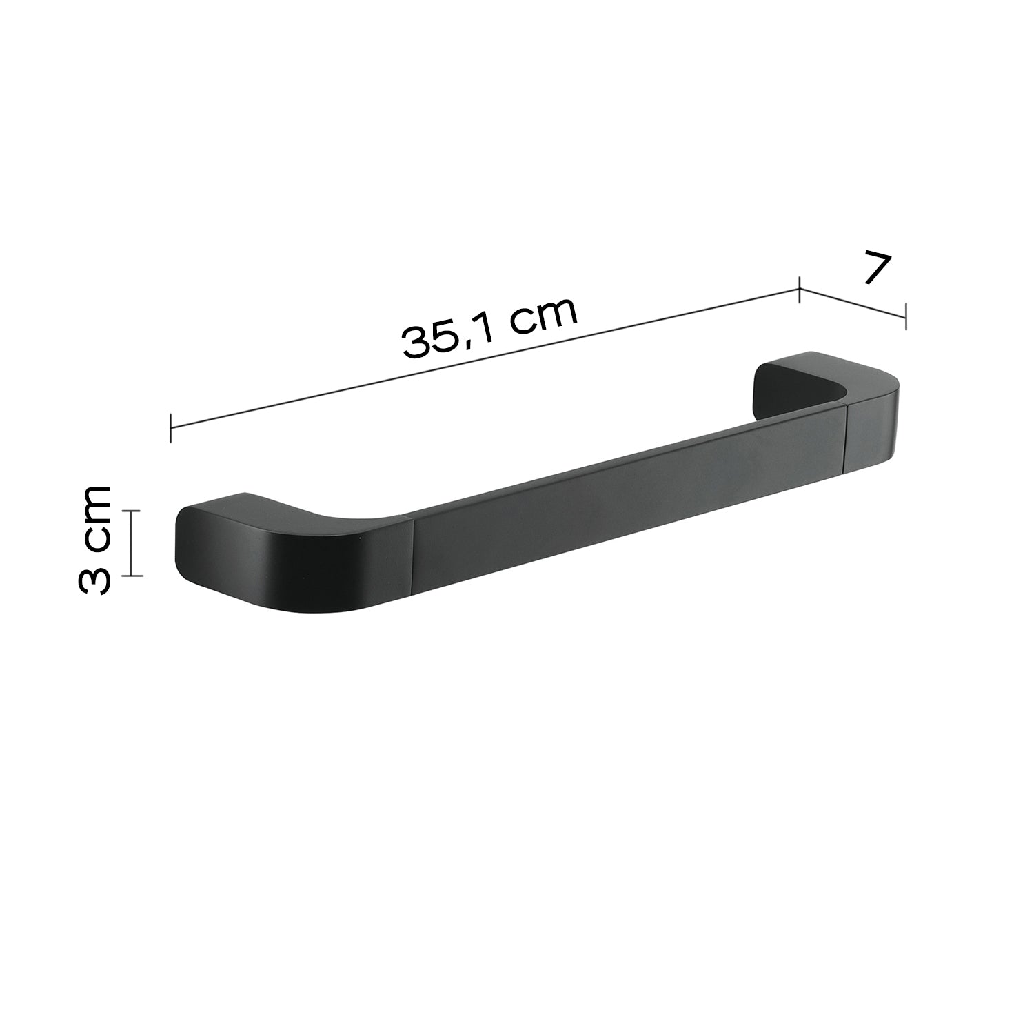 Portasalviette 35 cm in Ottone e Cromall Outline di Gedy - Nero Matt by CeramicStore | Lo specialista del tuo bagno