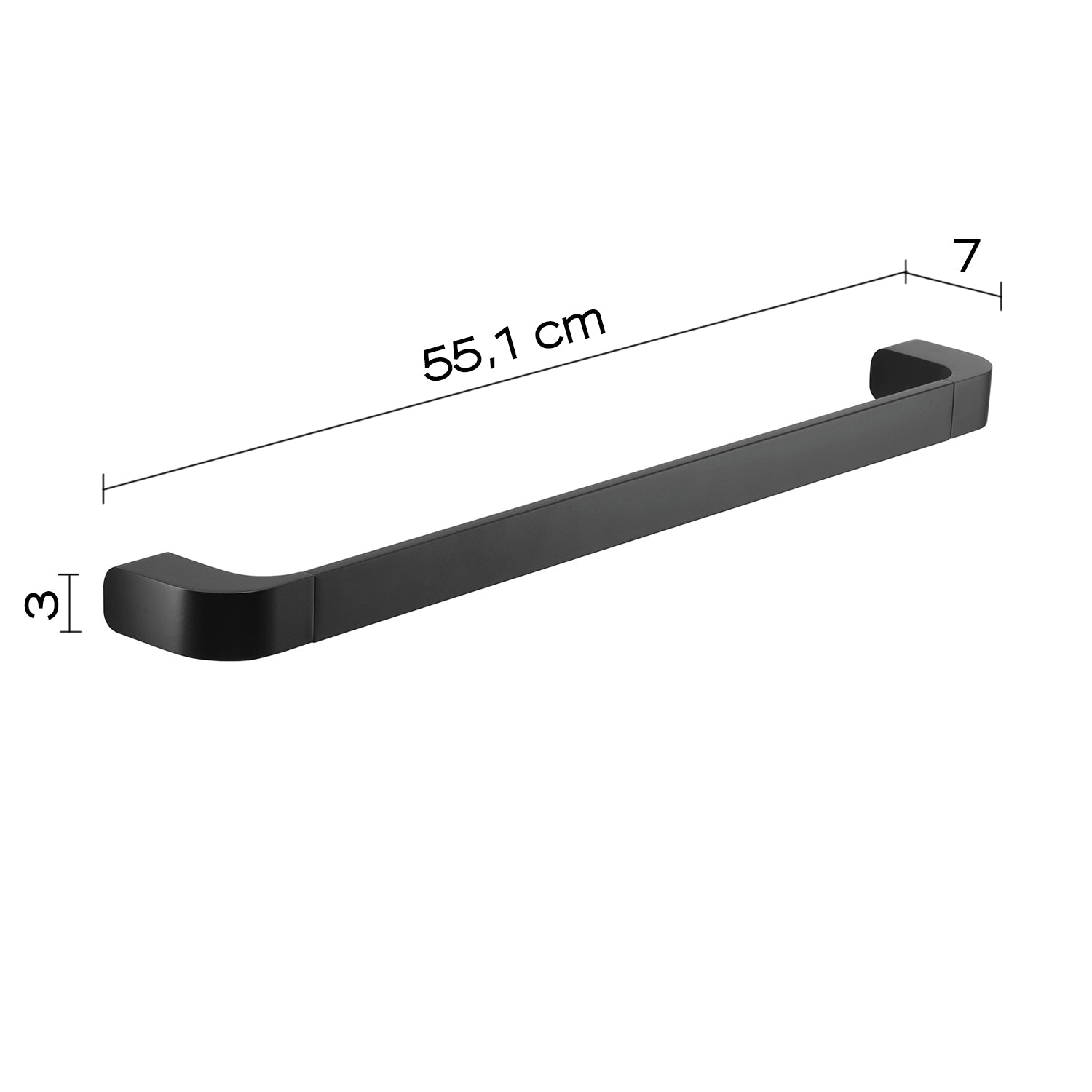 Portasalviette 55 cm in Ottone e Cromall Outline di Gedy - Nero Matt by CeramicStore | Lo specialista del tuo bagno