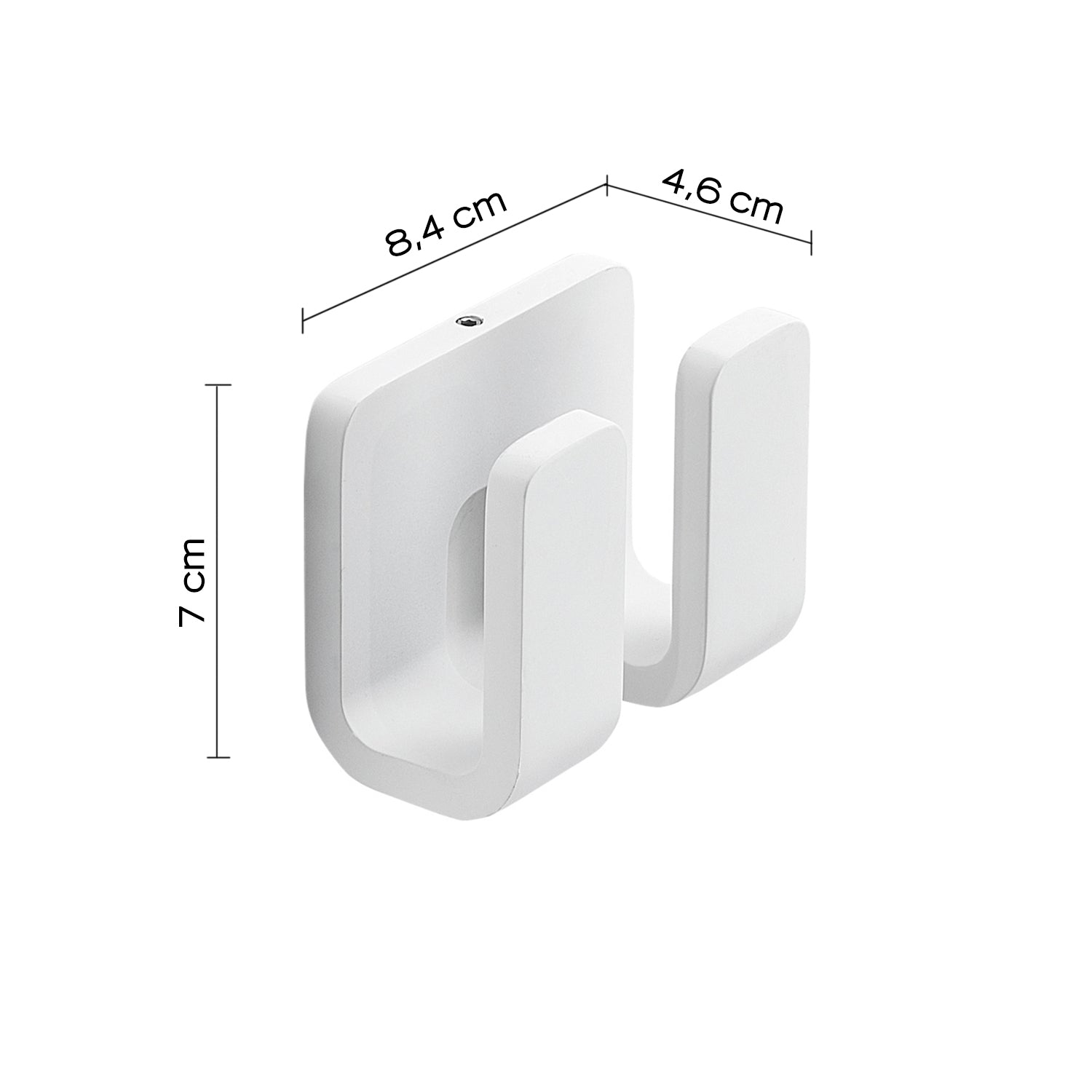 Appendiabiti doppio in Ottone, Acciaio Inox e Cromall Outline di Gedy - Bianco Matt by CeramicStore | Lo specialista del tuo bagno