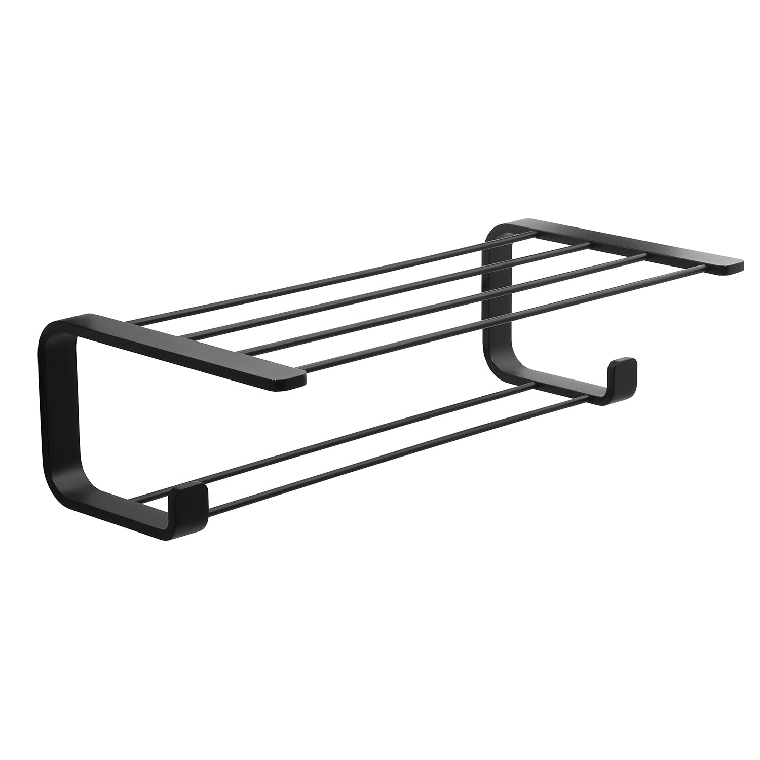 Mensola porta asciugamani in Ottone, Acciaio Inox e Cromall Outline di Gedy - Nero Matt by CeramicStore | Lo specialista del tuo bagno