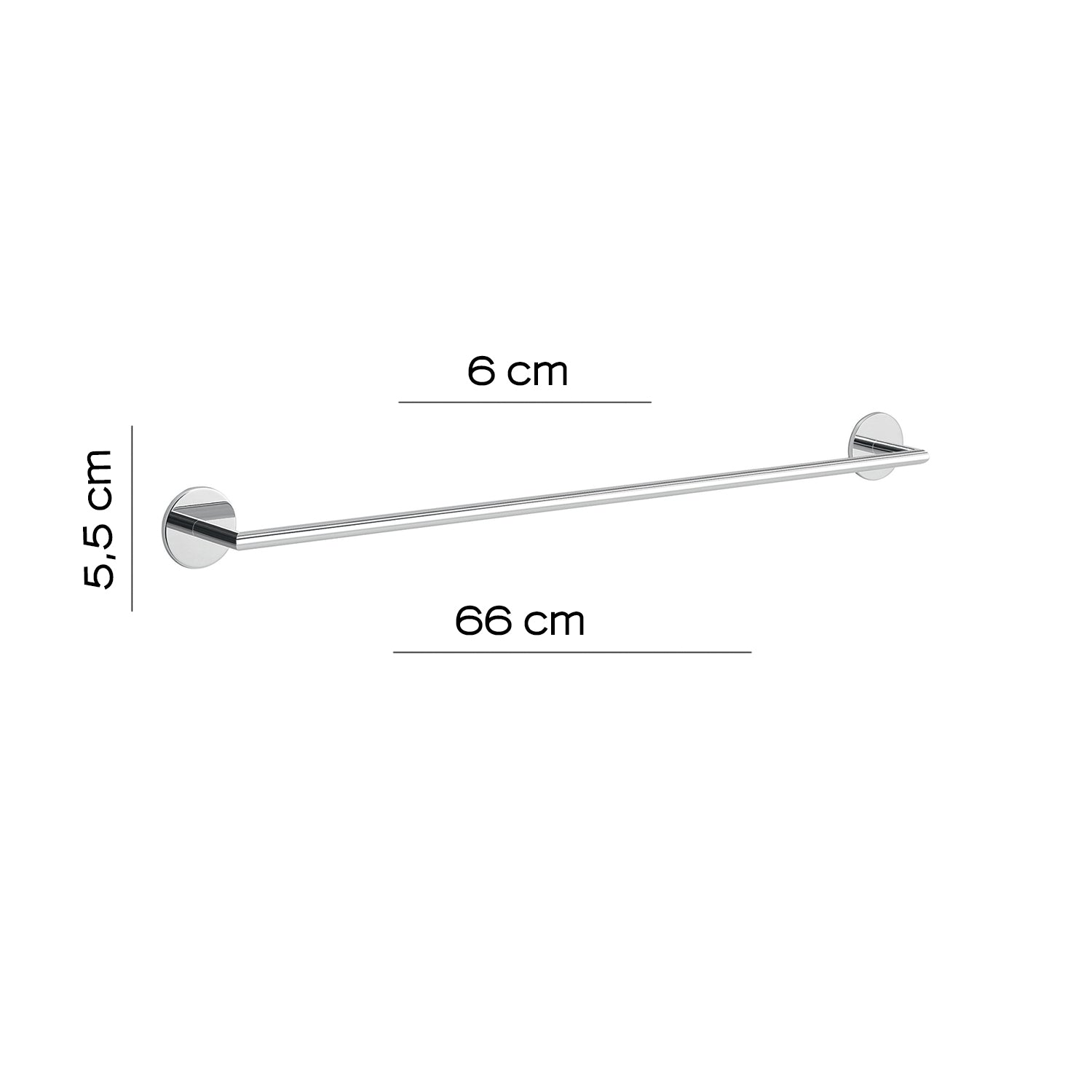 Portasalviette a muro 66 cm Gedy serie Gea - Cromato by CeramicStore | Lo specialista del tuo bagno