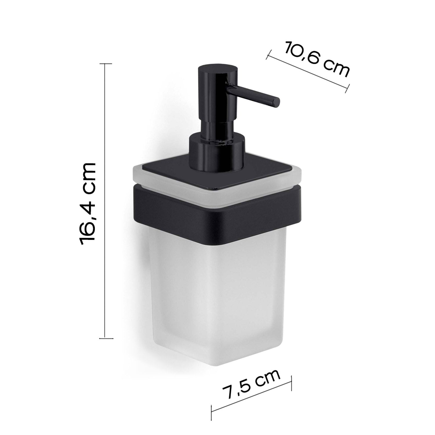 Dosasapone in Ottone e Cromall Gedy serie Samoa - Nero Matt by CeramicStore | Lo specialista del tuo bagno
