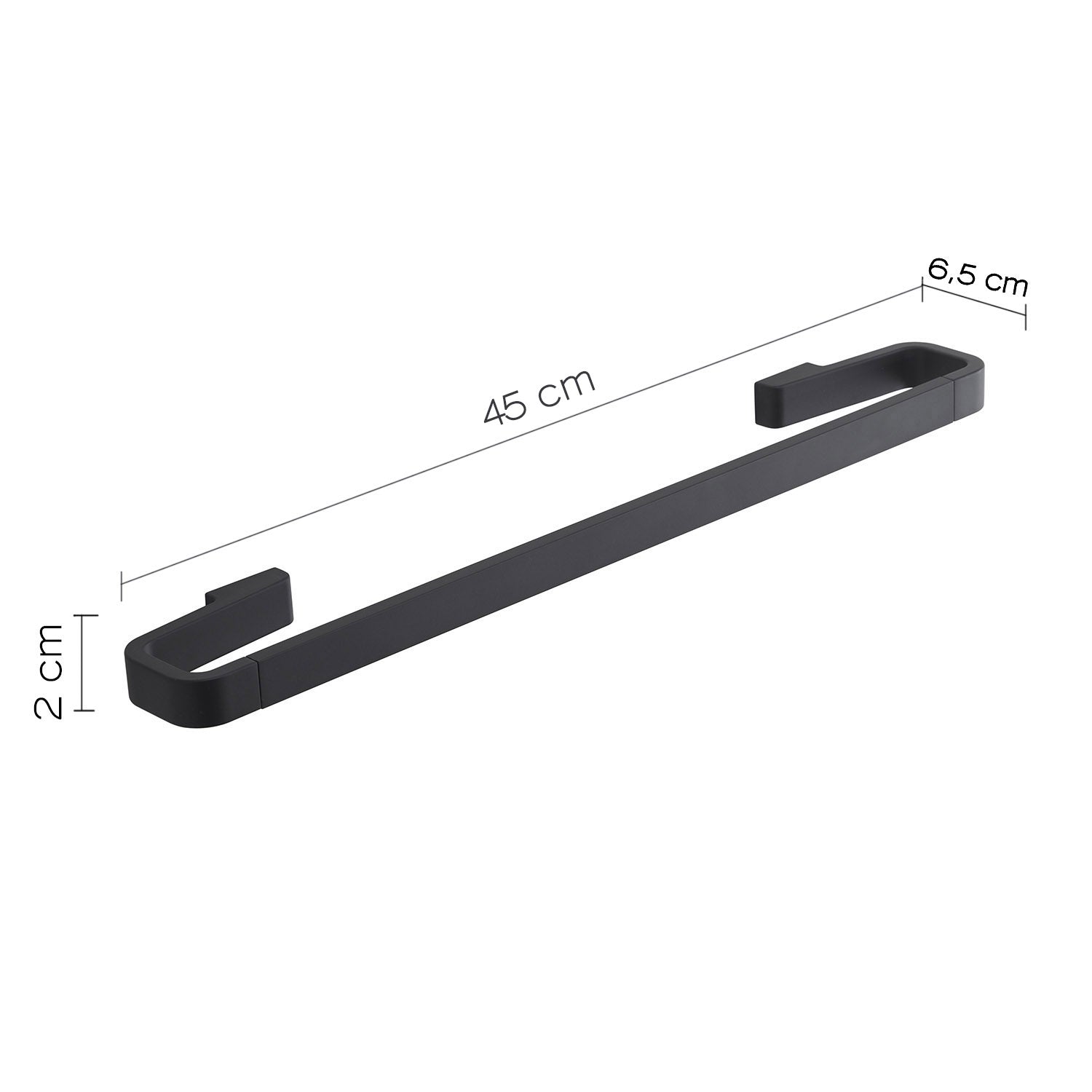 Portasalviette 45 cm in Ottone e Cromall Gedy serie Samoa - Nero Matt by CeramicStore | Lo specialista del tuo bagno