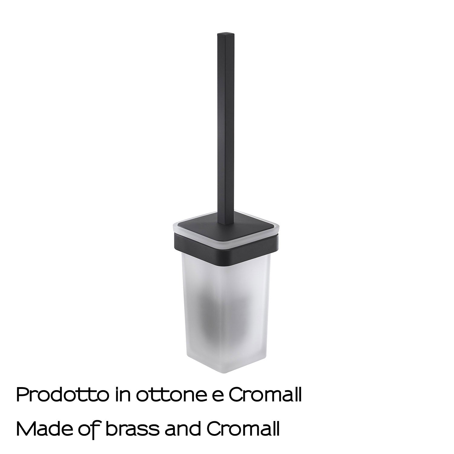 Scopino con ciuffo in setole in Ottone e Cromall Gedy serie Samoa - Nero Matt by CeramicStore | Lo specialista del tuo bagno