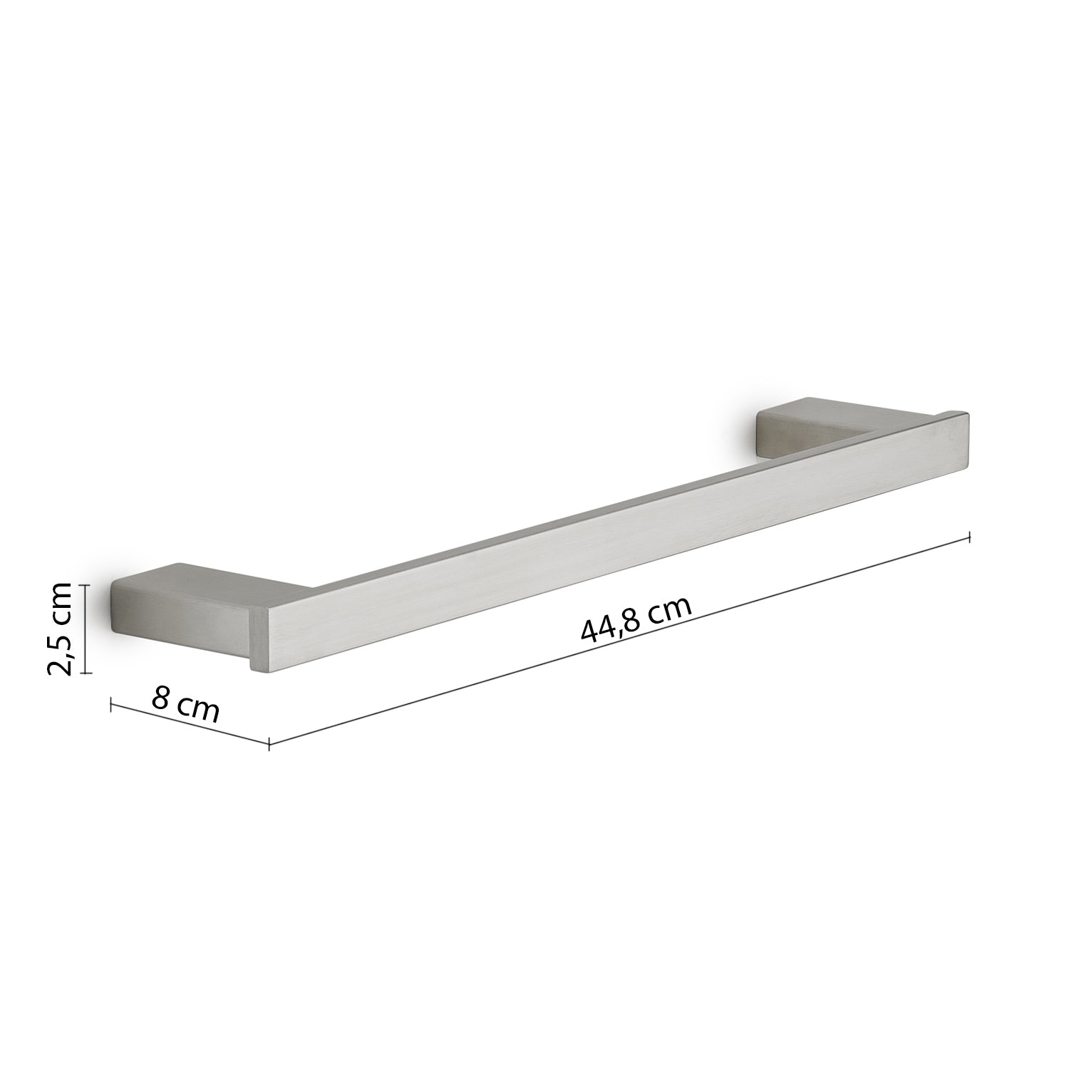 Portasalviette 45 cm in Acciaio Inox AISI 304 e Cromall Maui di Gedy - Spazzolato by CeramicStore | Lo specialista del tuo bagno