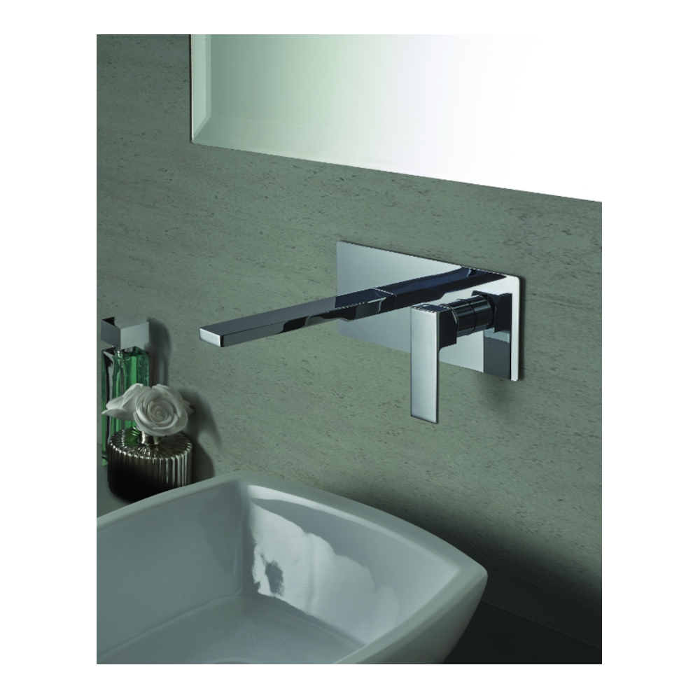Miscelatore lavabo incasso Paffoni Elle con piastra in acciaio inox by CeramicStore | Lo specialista del tuo bagno