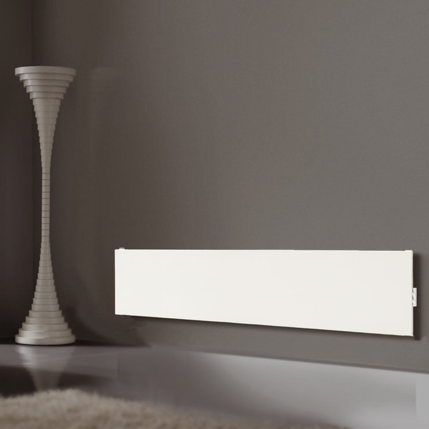 Termoarredo idraulico a piastra orizzontale 735x1800 mm interasse 50 mm modello TermoCrea Bianco by CeramicStore | Lo specialista del tuo bagno