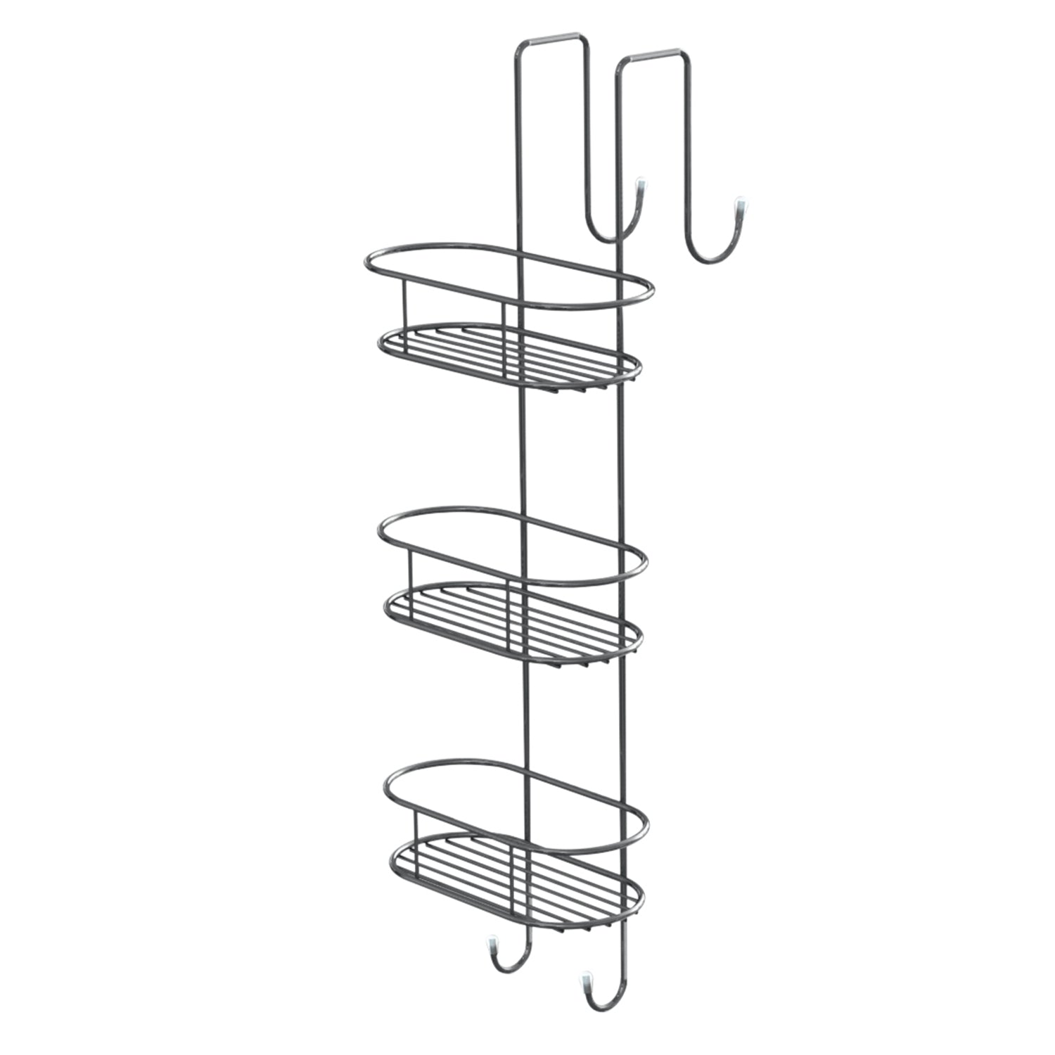 Portaoggetti doccia ovale appendibile a 3 ripiani di Gedy modello Tito - Cromato by CeramicStore | Lo specialista del tuo bagno