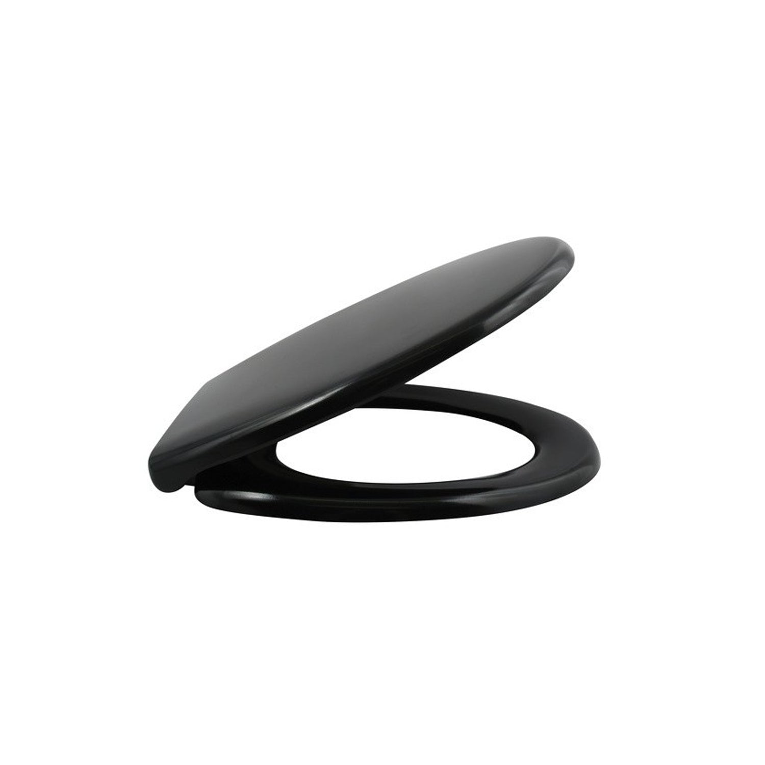 Sedile WC termoresistente Easy Clip con cerniere in Acciaio Inox - Nero