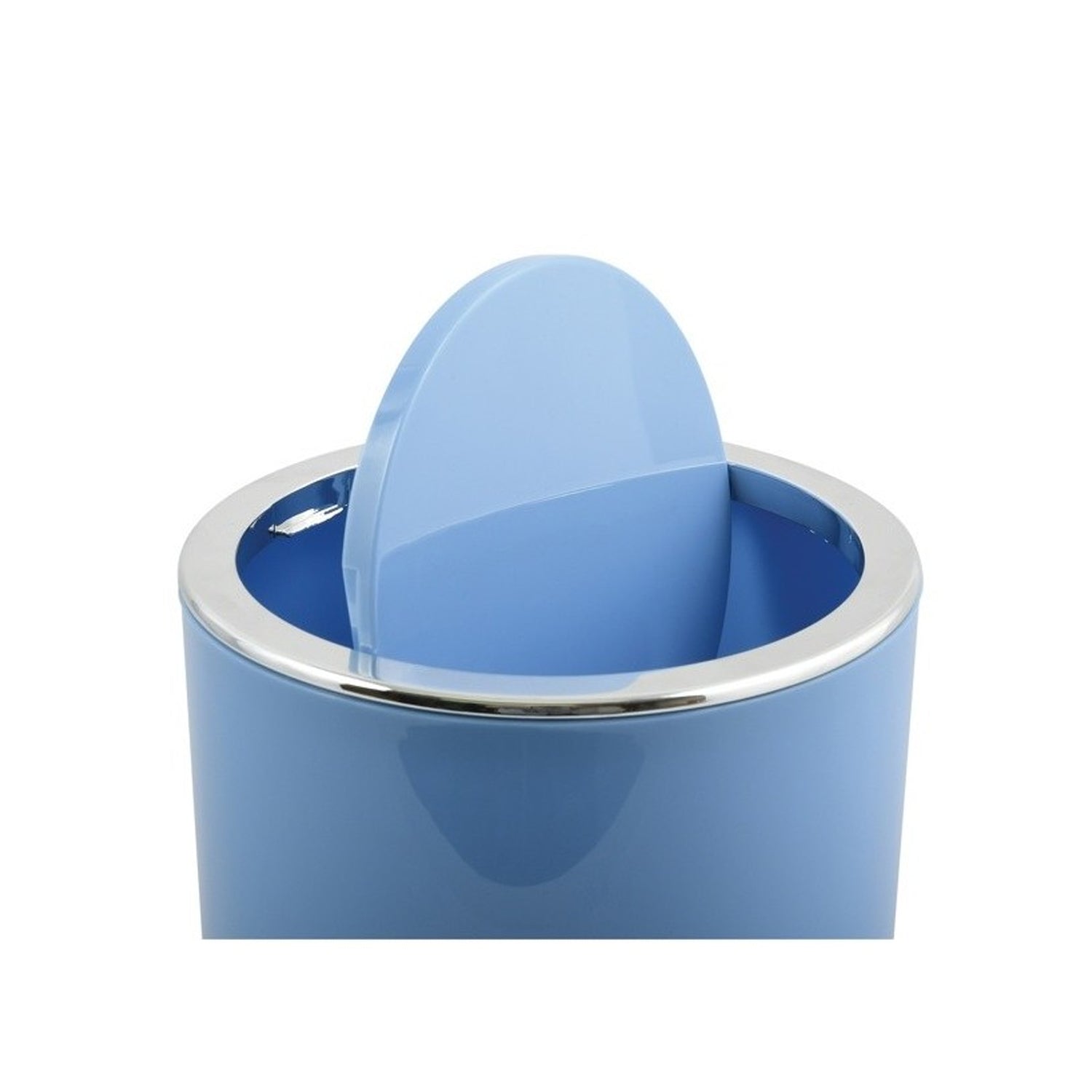 Cestino 6L in ABS modello Kamaka con coperchio basculante rimovibile - Blu Pastello by CeramicStore | Lo specialista del tuo bagno
