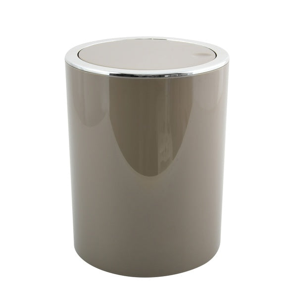 Cestino 6L in ABS modello Kamaka con coperchio basculante rimovibile - Tortora by CeramicStore | Lo specialista del tuo bagno